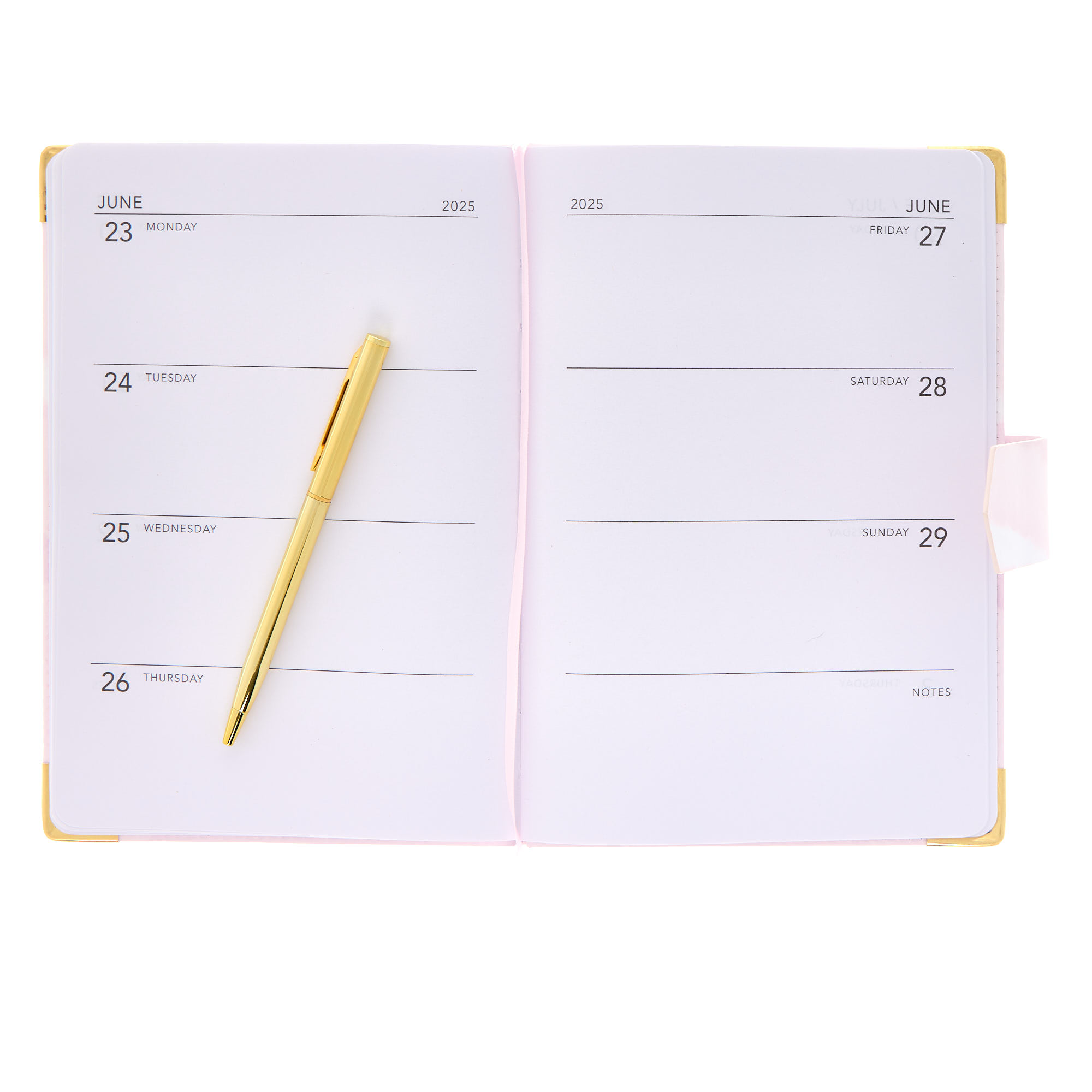 A5 Soft Pink Watercolour 2025 Diary