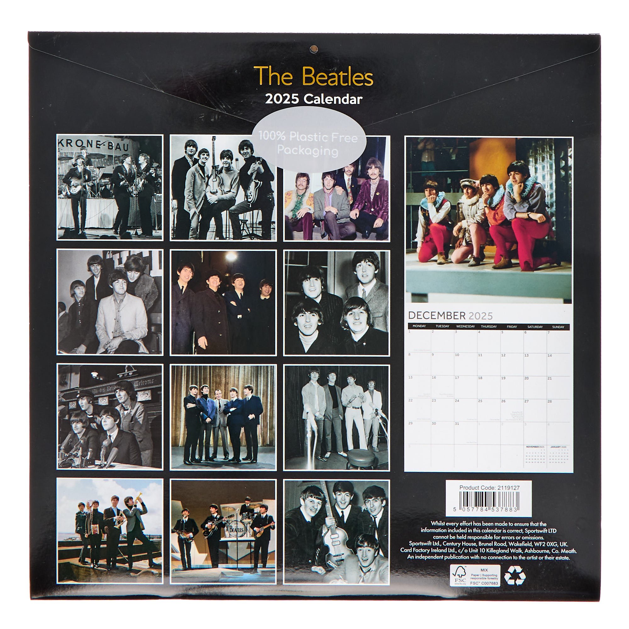 The Beatles 2025 Square Wall Calendar