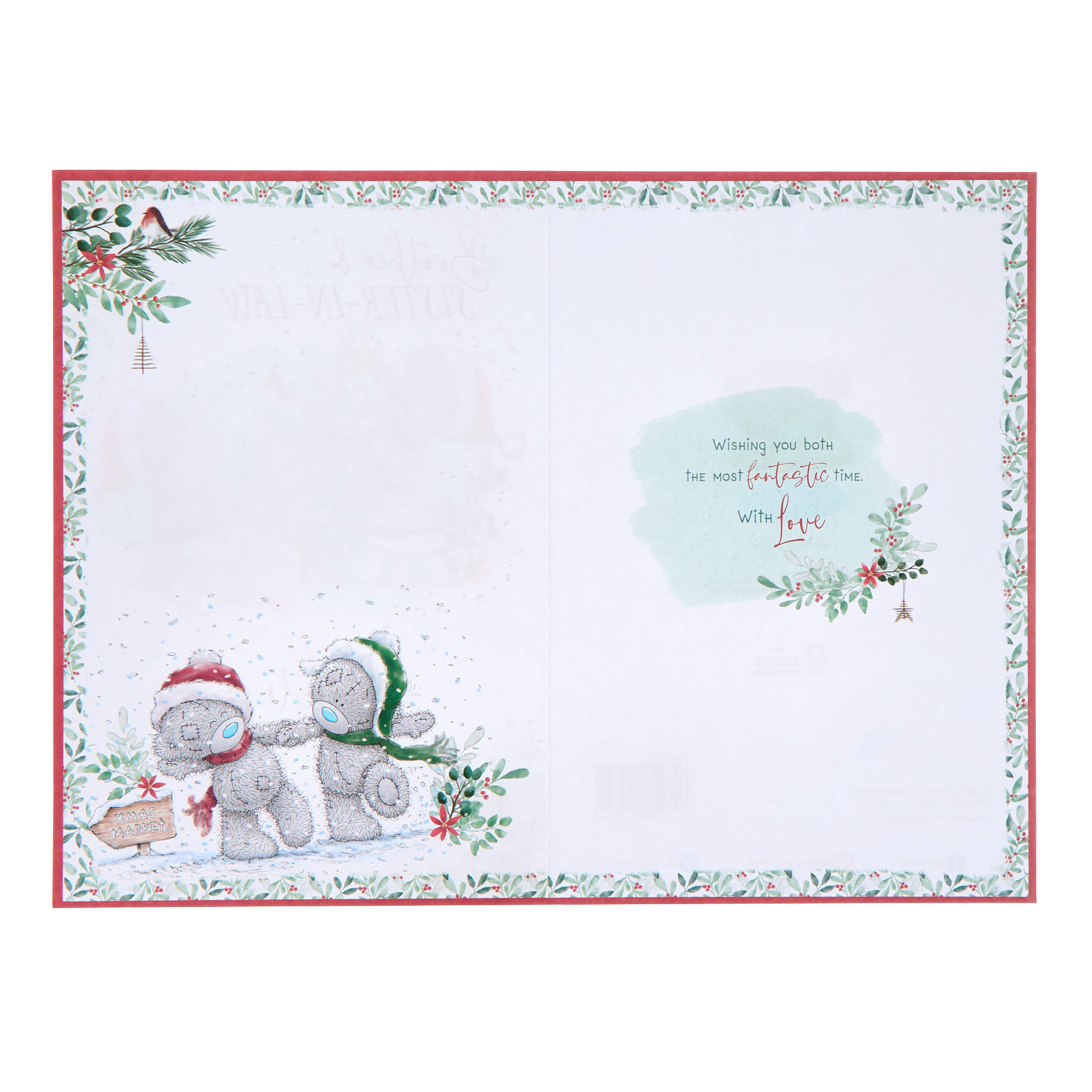 Me To You Tatty Teddy Brother & Sister In Law Christmas Card