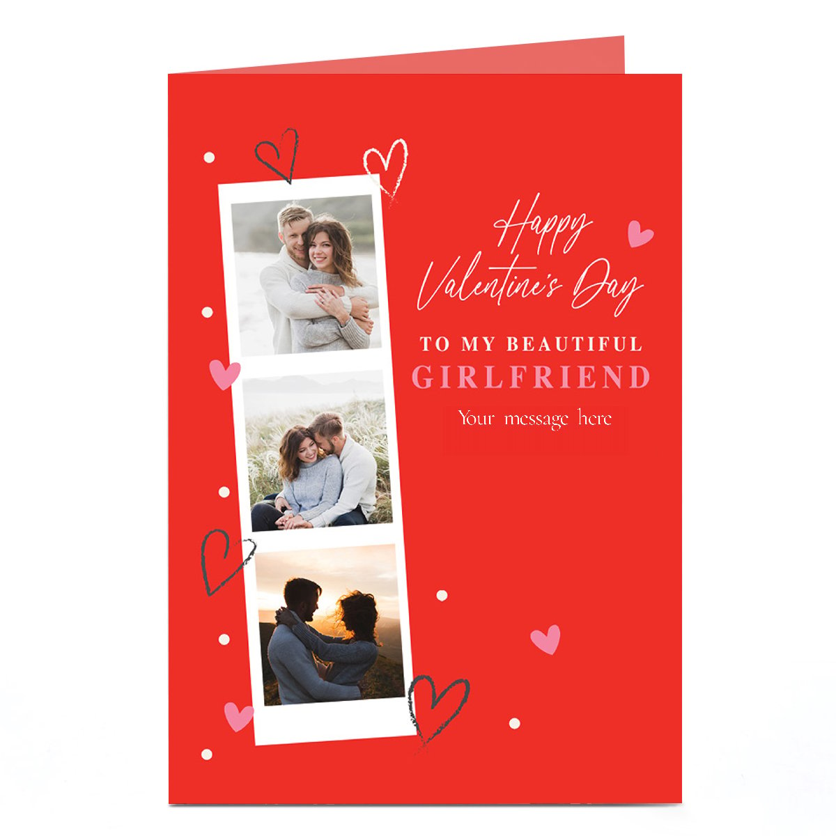 Photo Valentine's Day Card - Photo Booth Strip, Beautiful Girlfriend