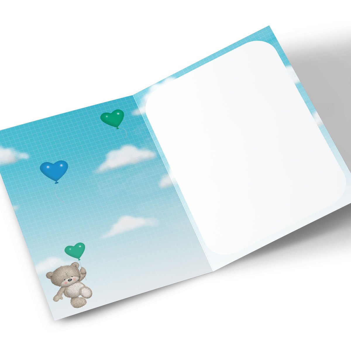 Personalised Hugs Birthday Card - Bear & Balloons