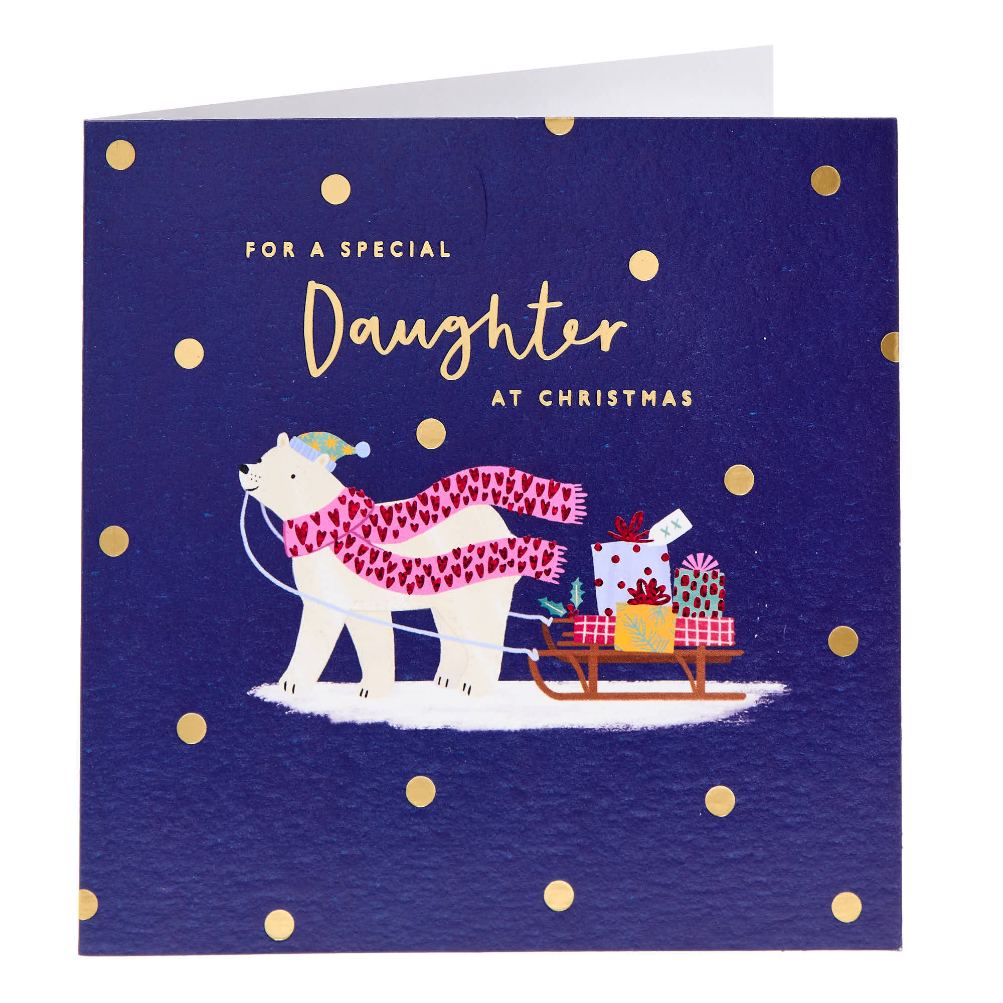 Daughter Polar Bear Christmas Card