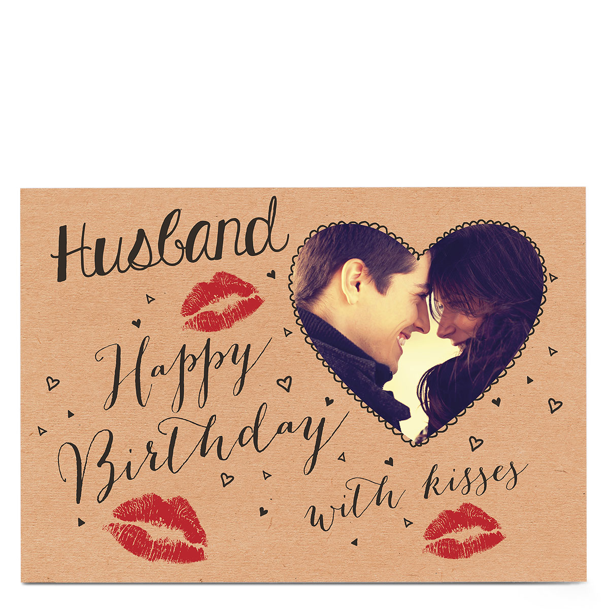 Buy Photo Birthday Card - Husband, Lipstick Kisses for GBP 1.79 | Card ...