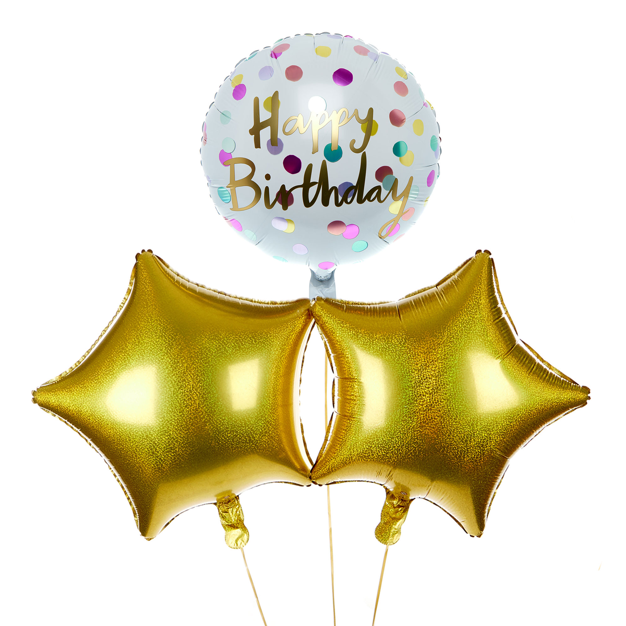 Polka Happy Birthday Balloon Bouquet - DELIVERED INFLATED!