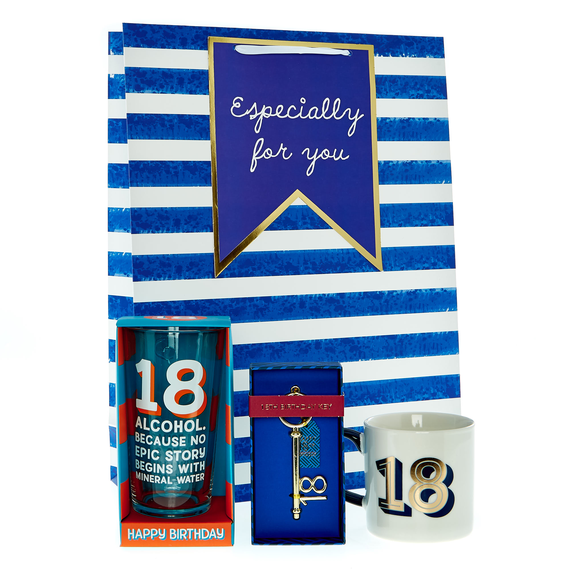 Blue 18th Birthday Gift Bundle