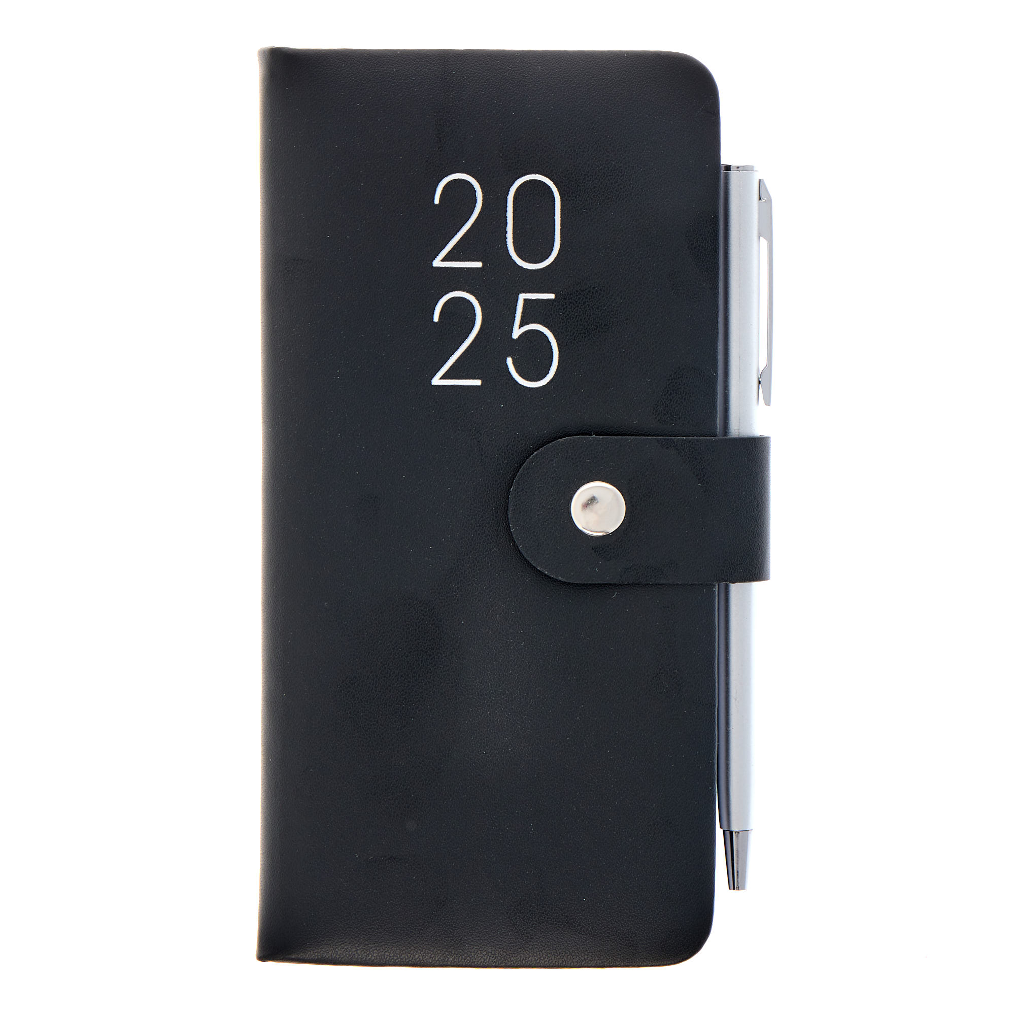 Black Slim 2025 Diary with Pen