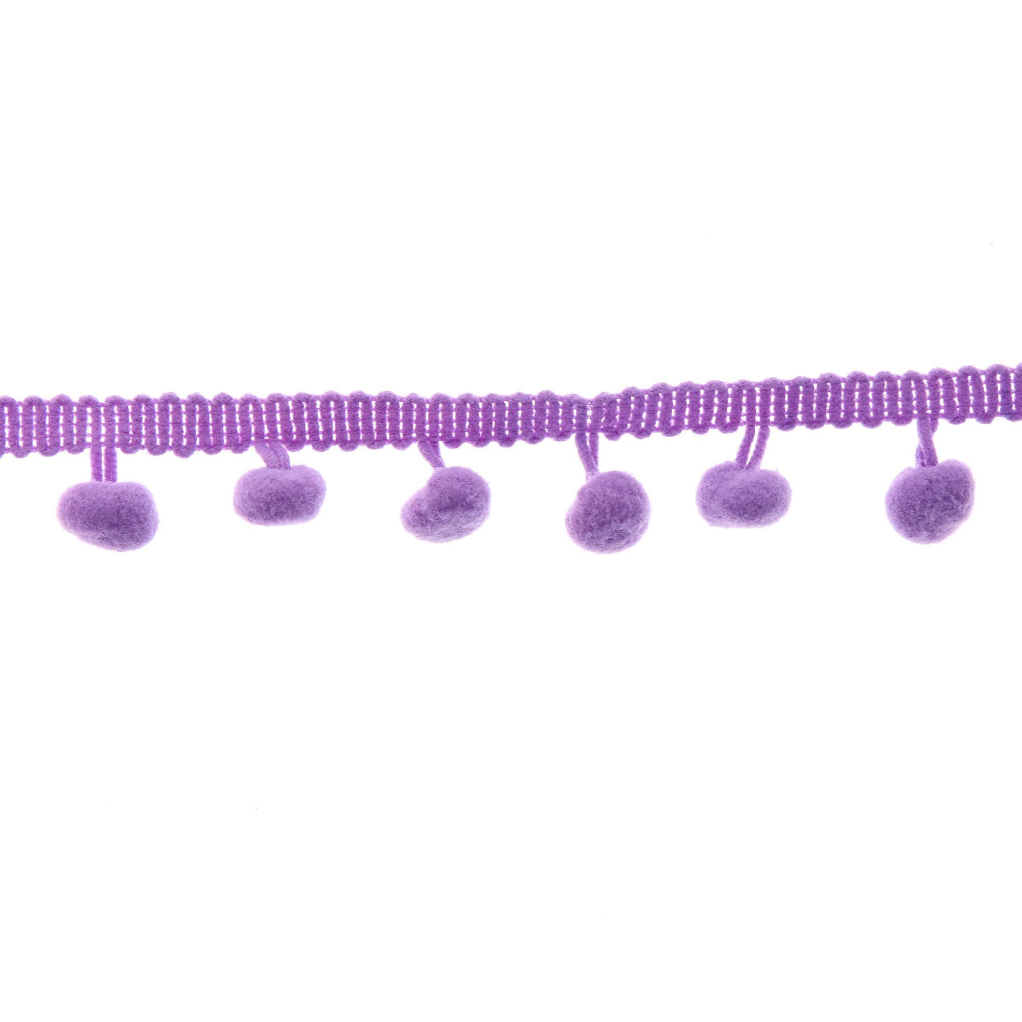 Purple Pom Pom Ribbon Trim