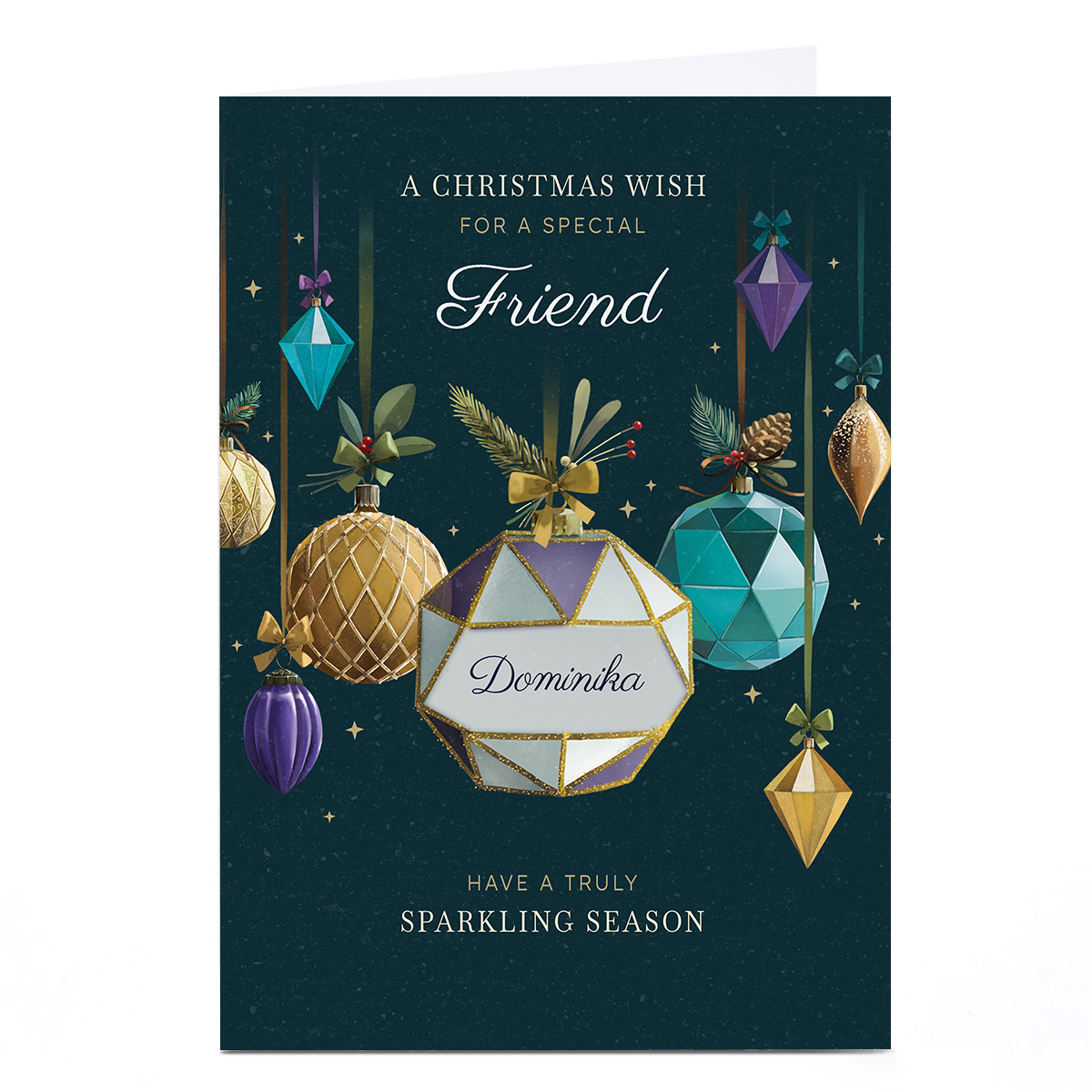 Buy Personalised Christmas Card Truly Sparkling Season for GBP 1.79