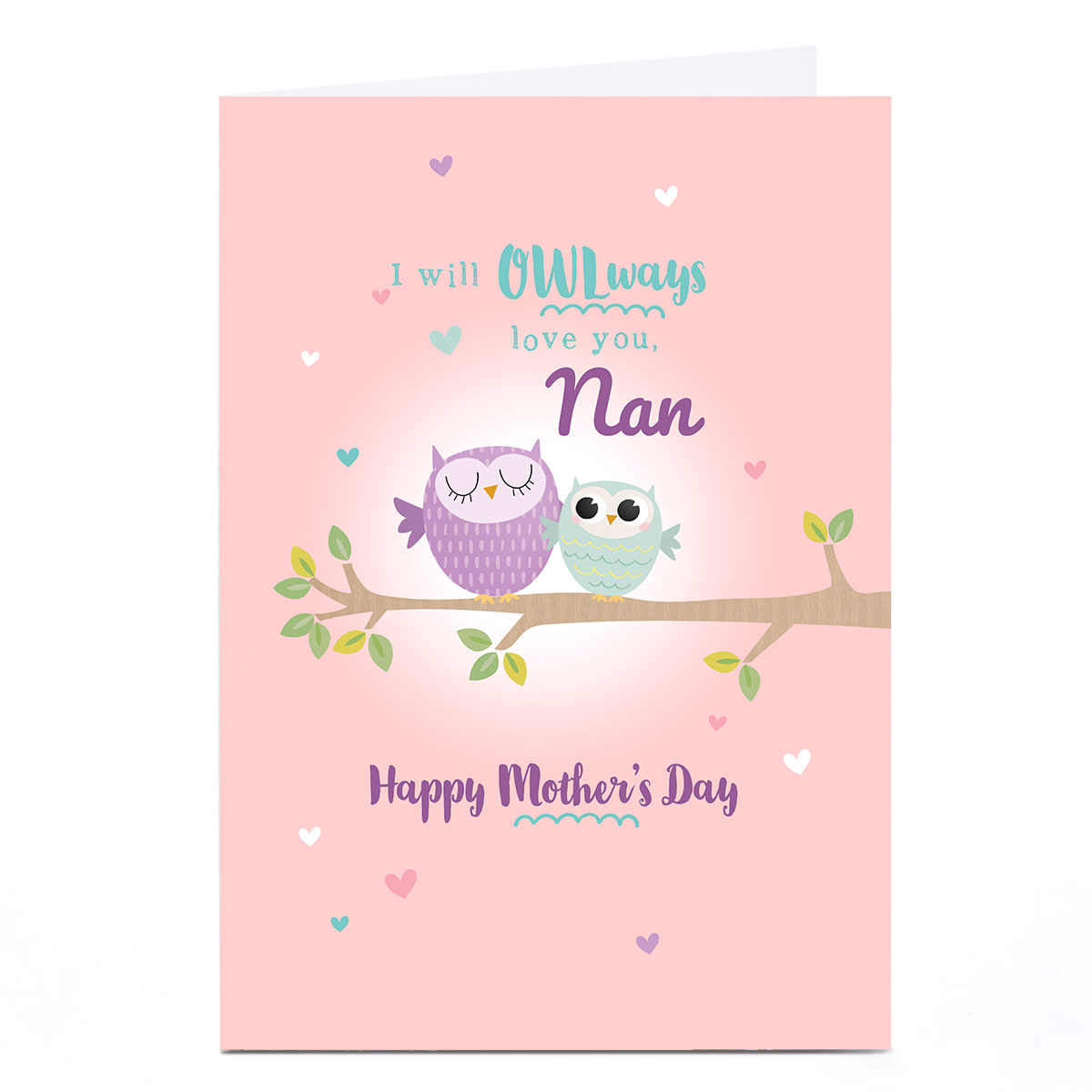 Personalised Mother's Day Card - Owlways Love You, Nan