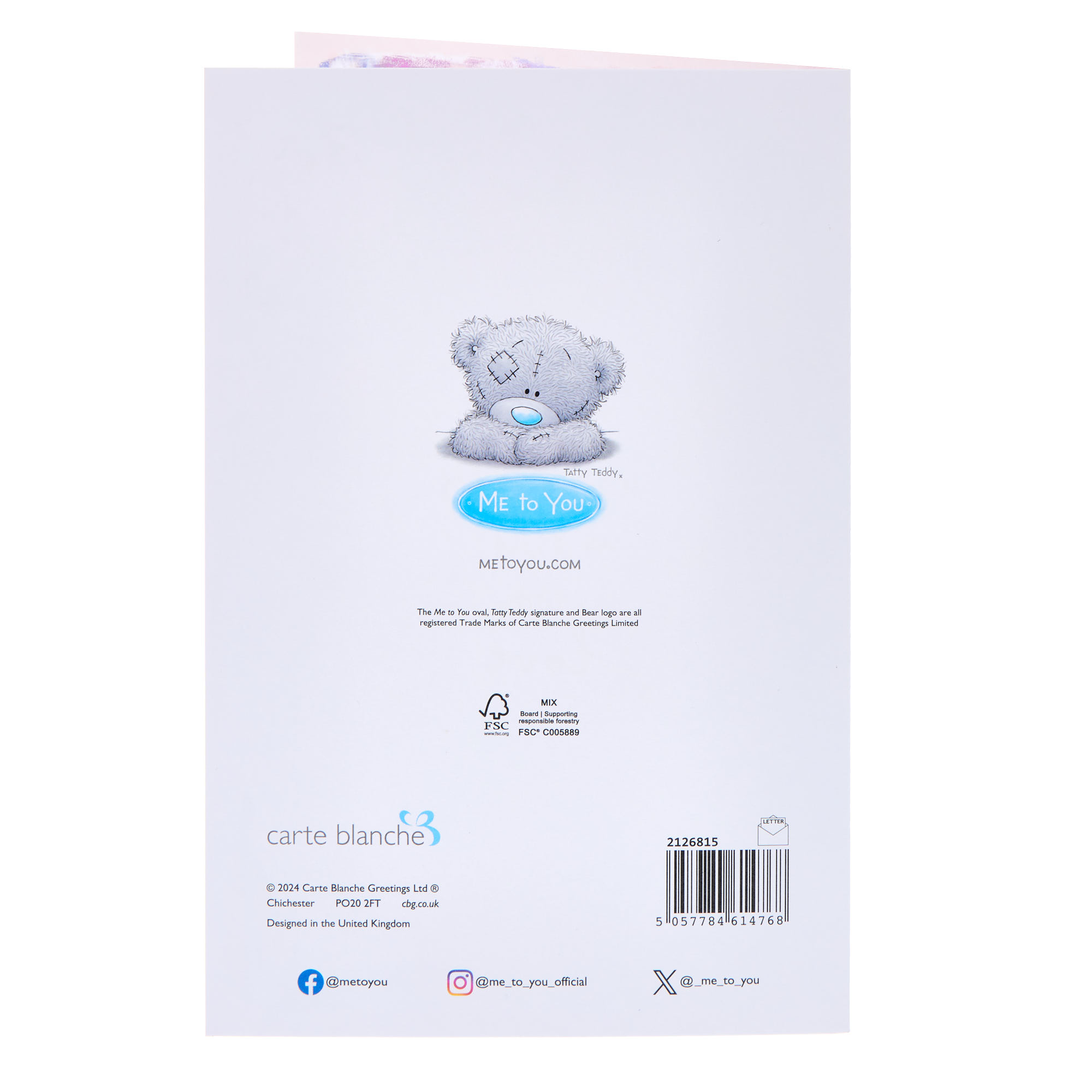 Me To You Tatty Teddy Wonderful Partner Birthday Card