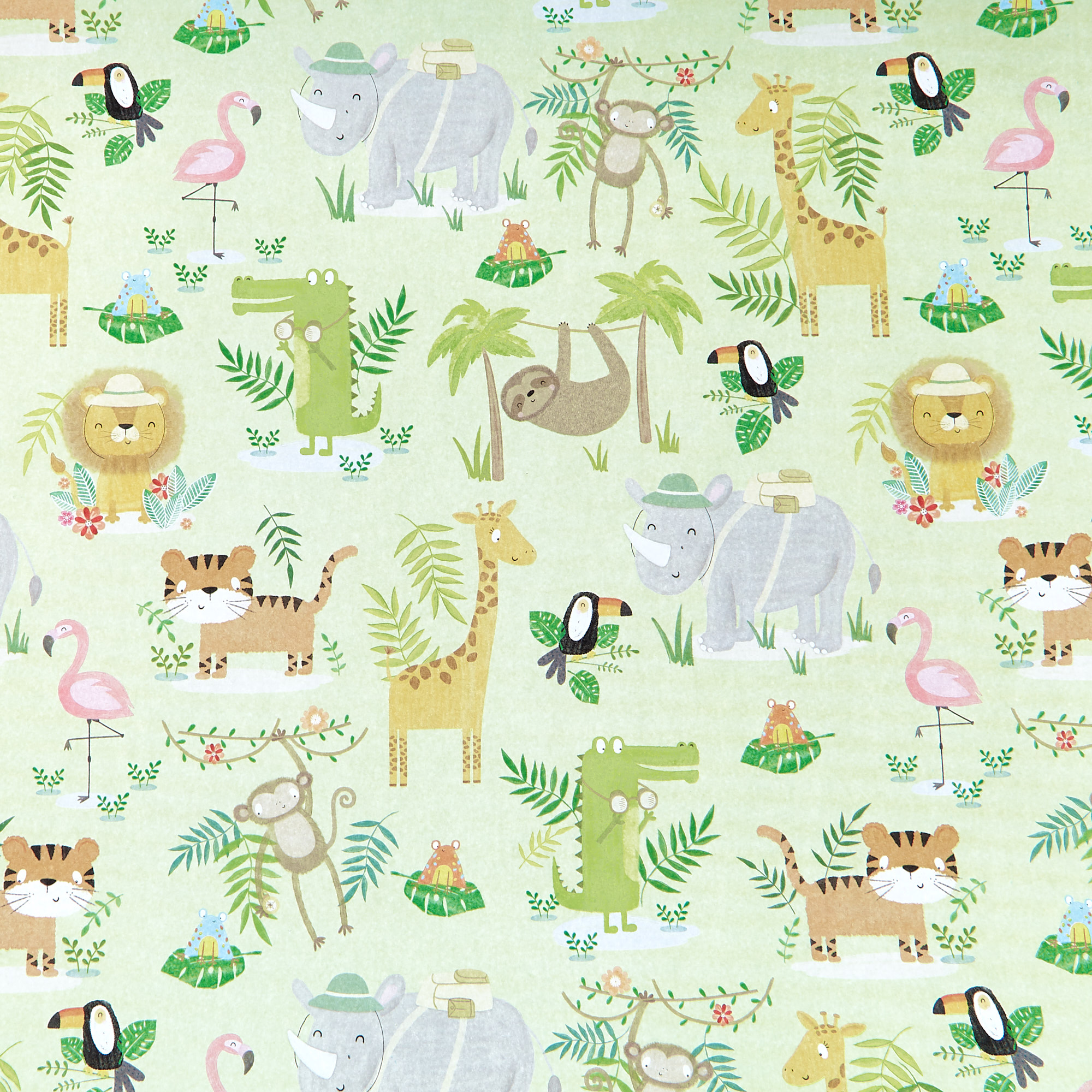 Jungle Animals Wrapping Paper - 1 Sheet