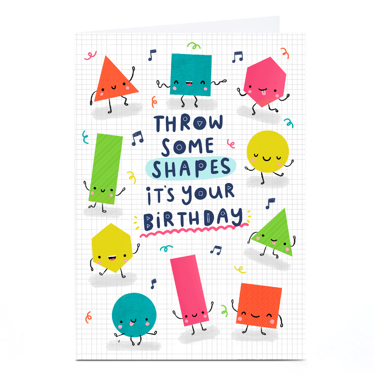 Personalised Jess Moorhouse Birthday Card - Throw Some Shapes