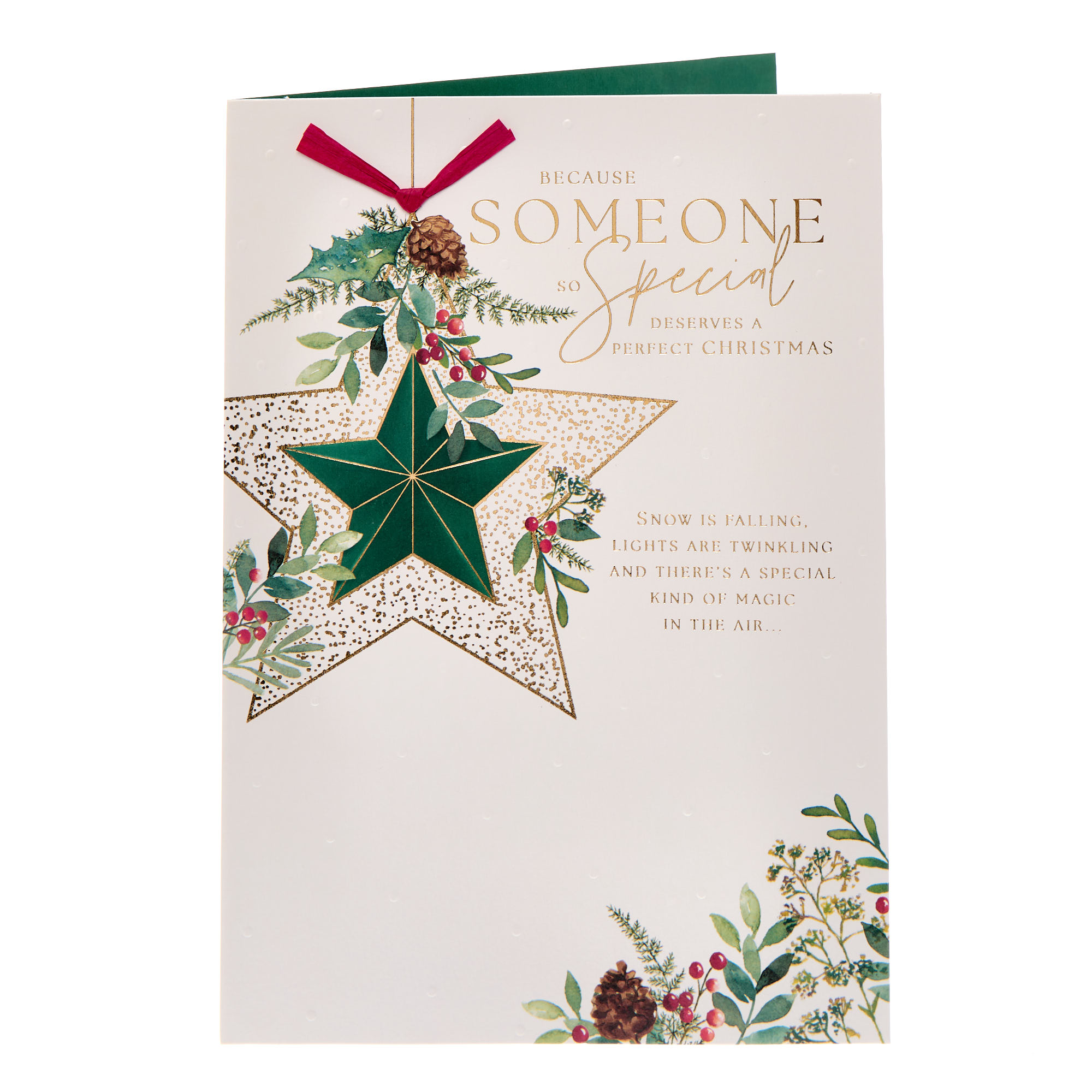 Someone Special Green Star Premium Christmas Card