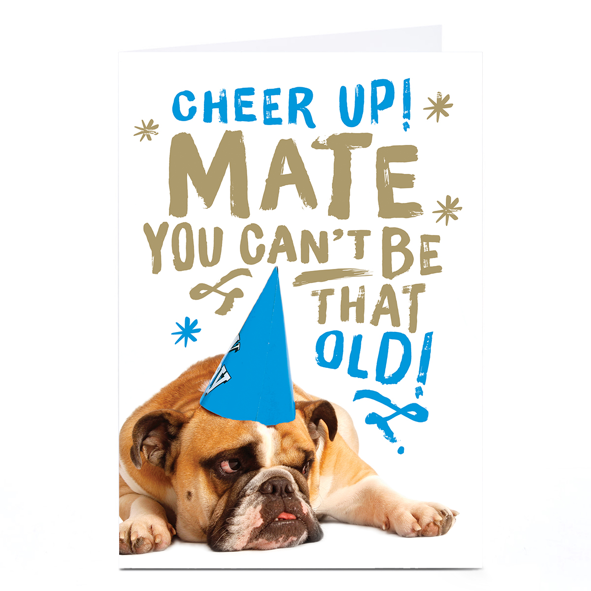 Personalised Birthday Card - Cheer Up Bulldog