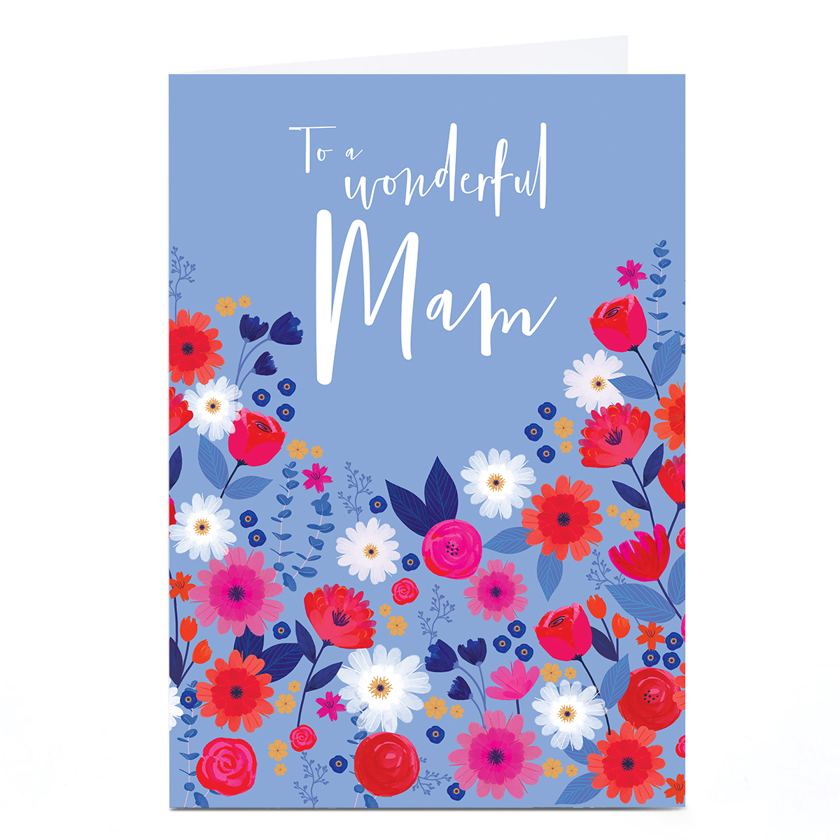 Personalised Birthday Card - Lilac Field of Flowers, Mam