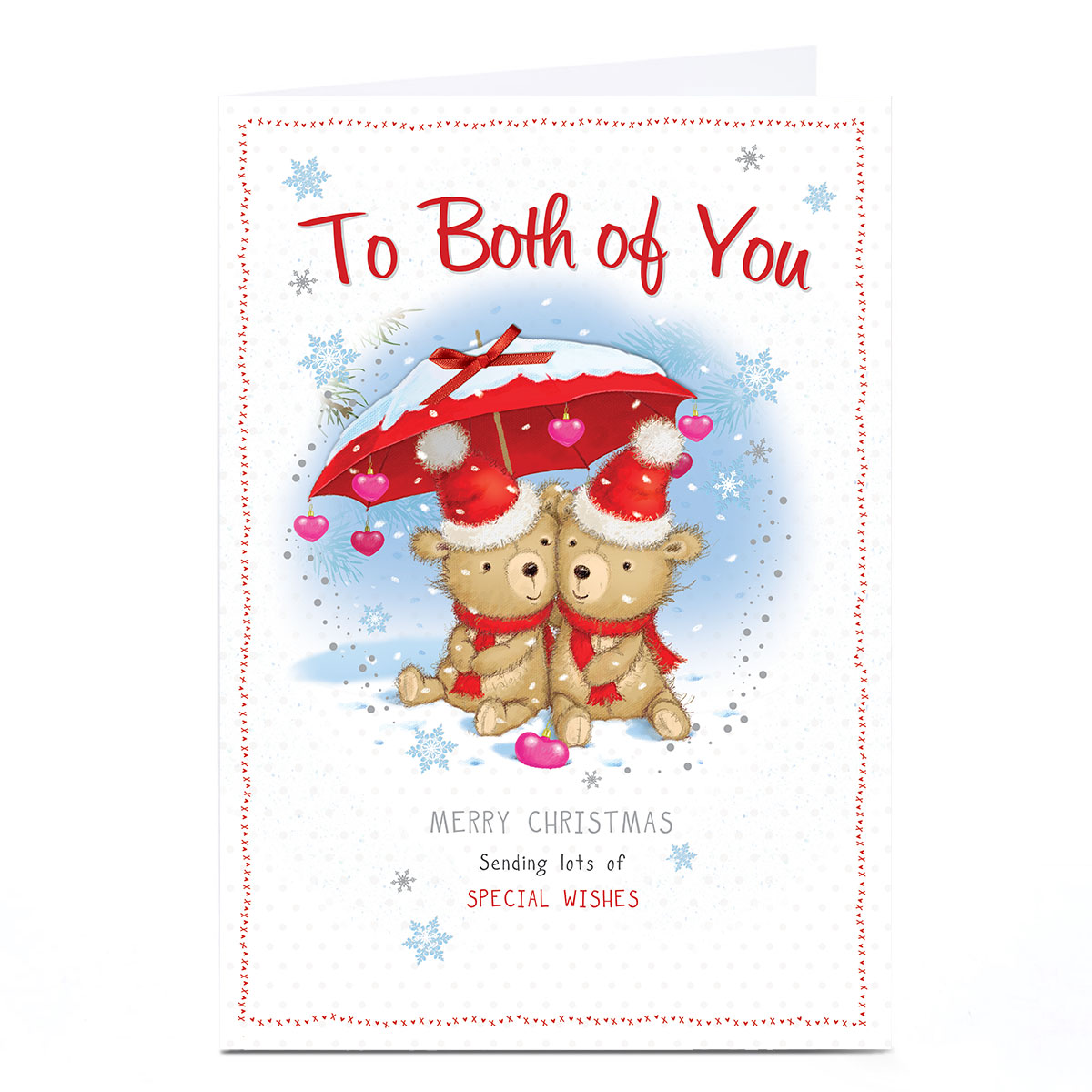 Personalised Christmas Card - To Both Of You Sending Lots Of Special Wishes