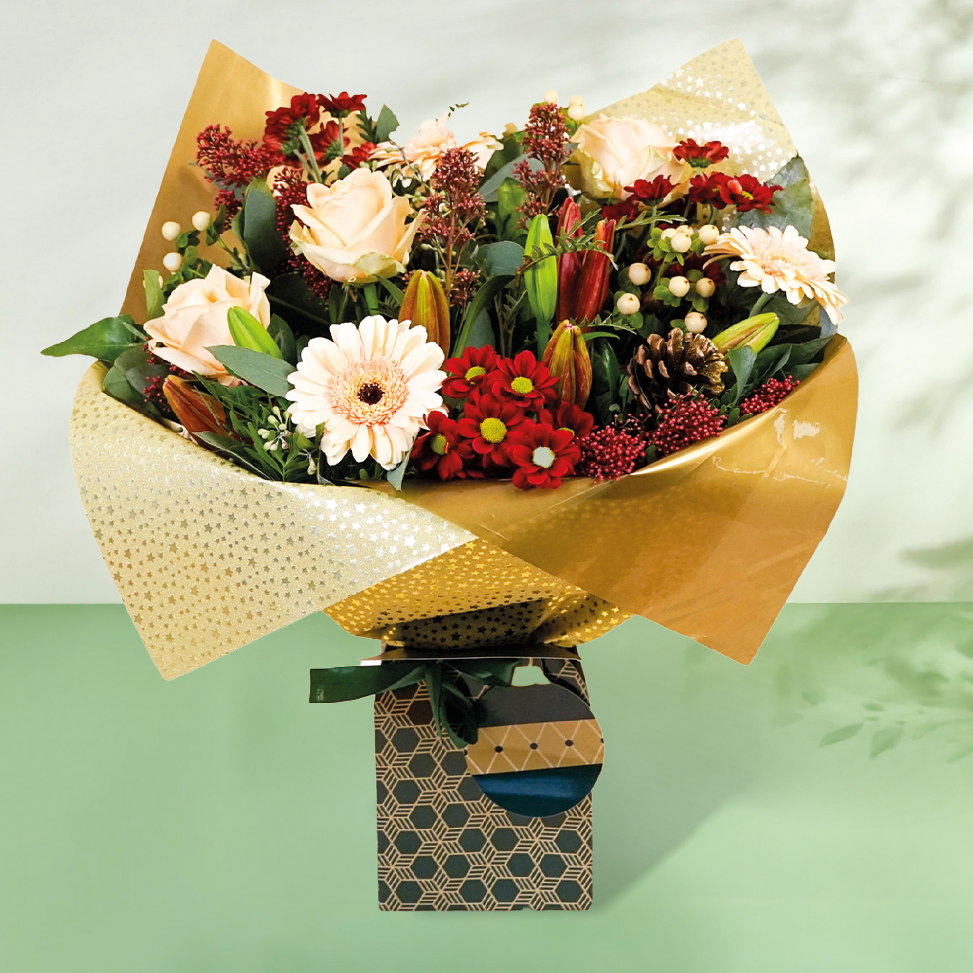 Seasons Greetings Flower Bouquet - Free Delivery!