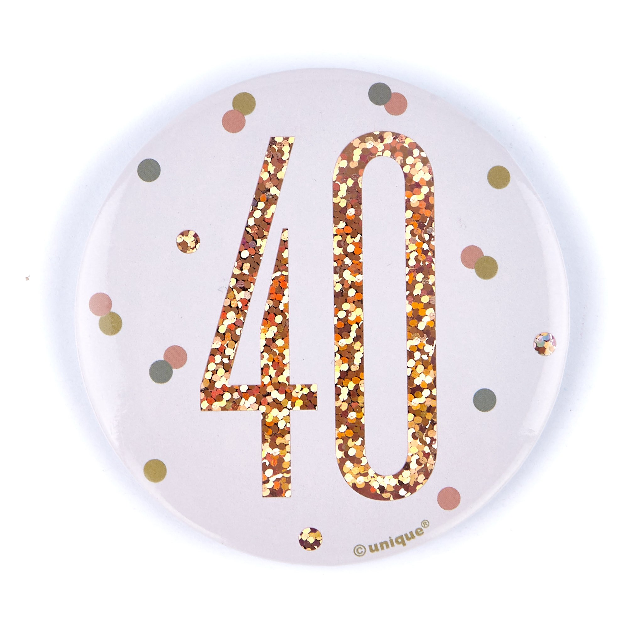 Rose Gold 40th Birthday Party Accessories Kit - 11 Pieces