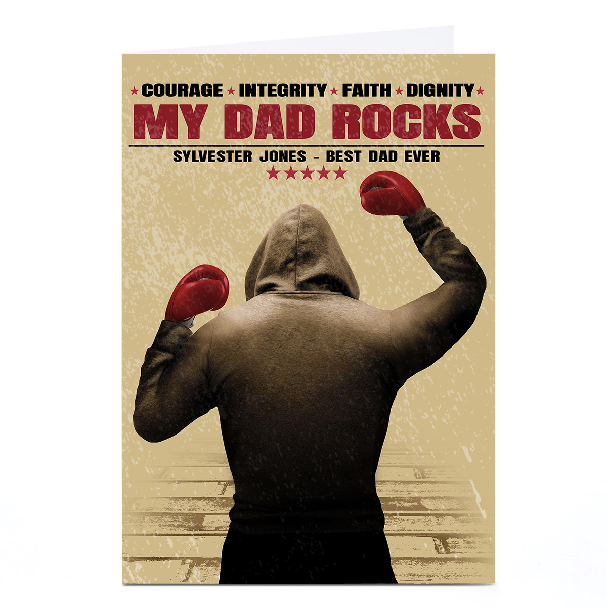 Personalised Card - Dad Boxing Poster