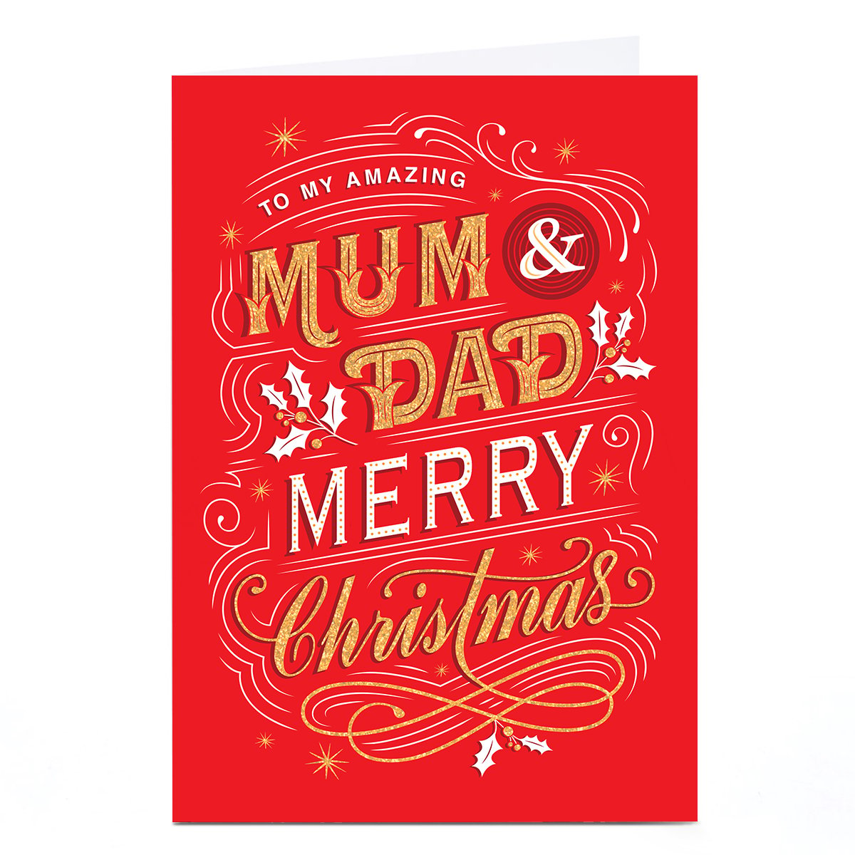 Personalised Dalia Clark Christmas Card - Amazing Mum & Dad