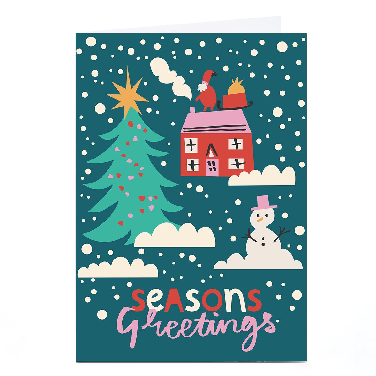 Personalise Ashley Le Quere Christmas Card - Seasons Greetings Scenery