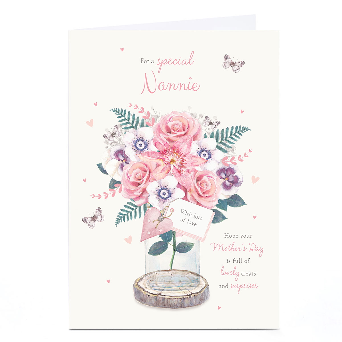 Personalised Mother's Day Card - Lovely Treats and Surprises, Nannie