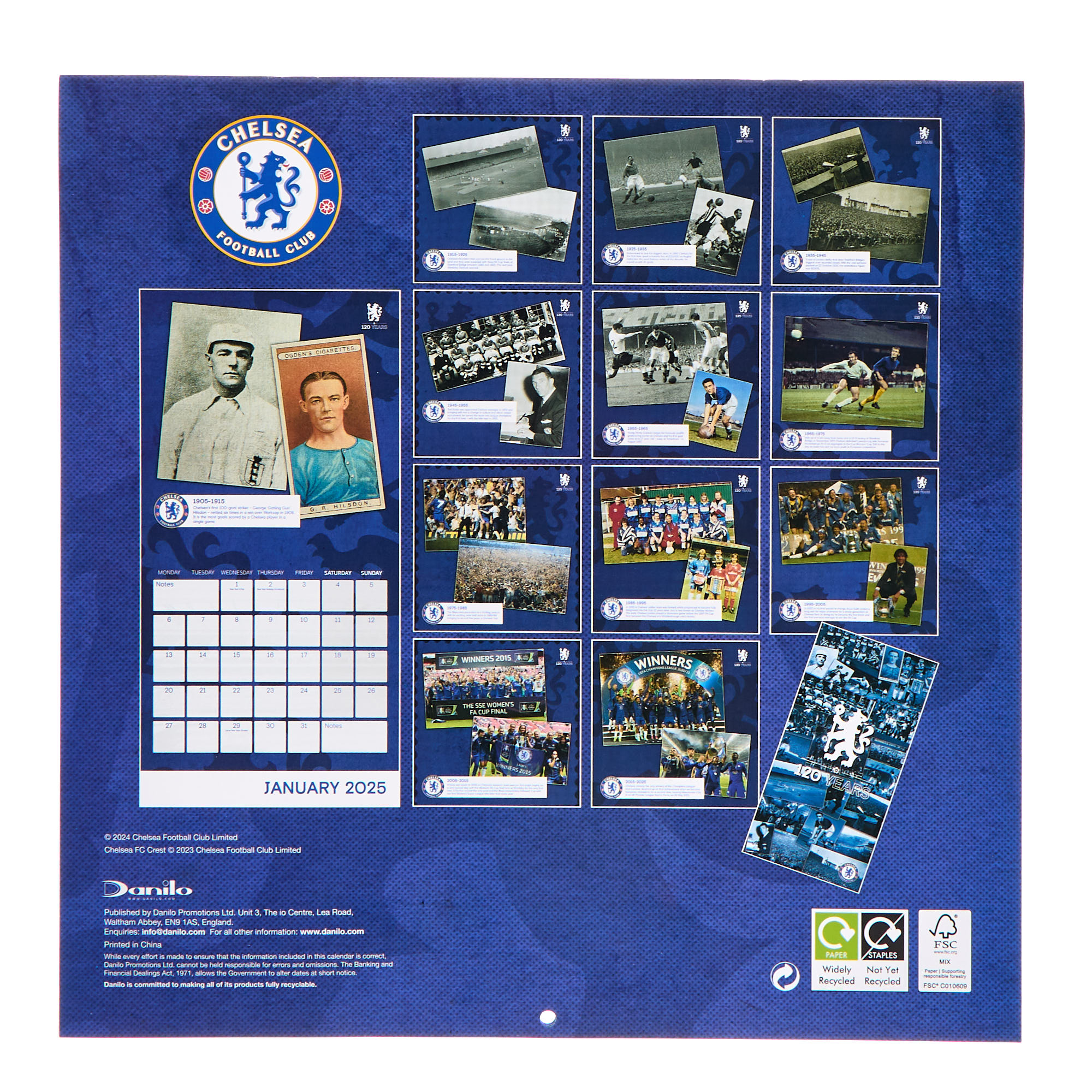 Chelsea 2025 Limited Edition Calendar & Musical Collectors Gift Set