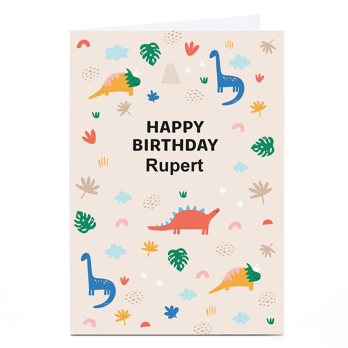 Personalised Frances Wilson Birthday Card - Dinosaurs