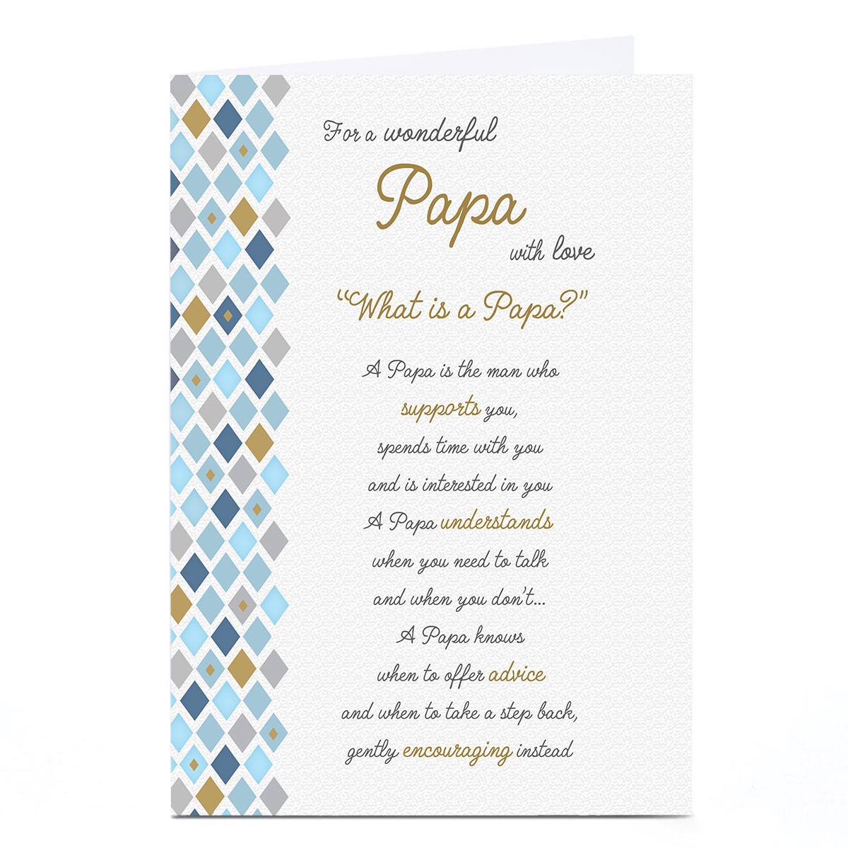 Personalised Birthday Card - What is a Papa