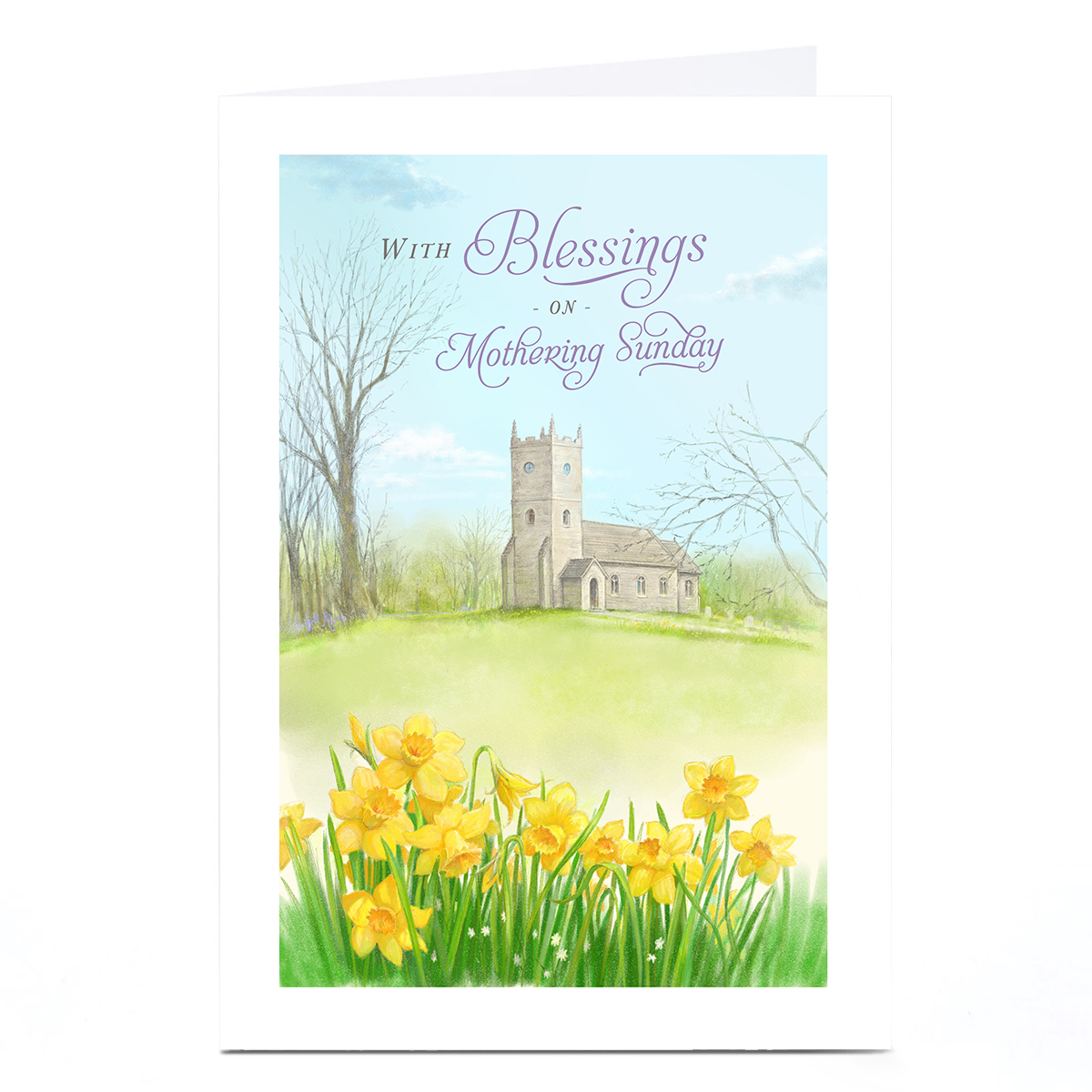 Personalised Mother's Day Card - Blessings on Mothering Sunday