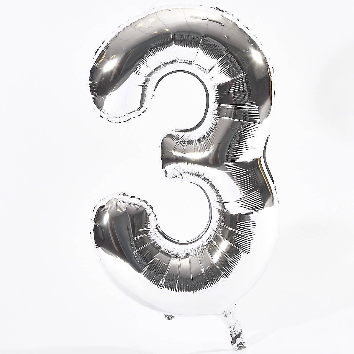 Buy Silver Number 3 Foil Giant Helium Balloon Deflated For Gbp 6 99