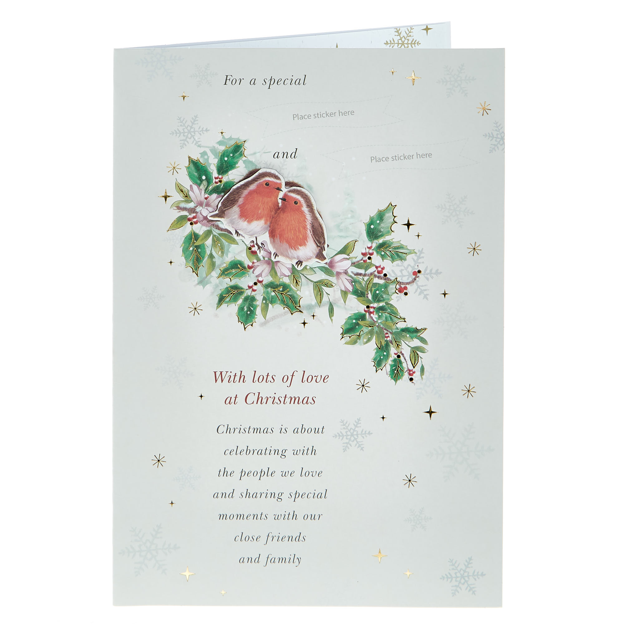 Buy Christmas Card - Grandparents, Robins (With Stickers) for GBP 1.79 ...