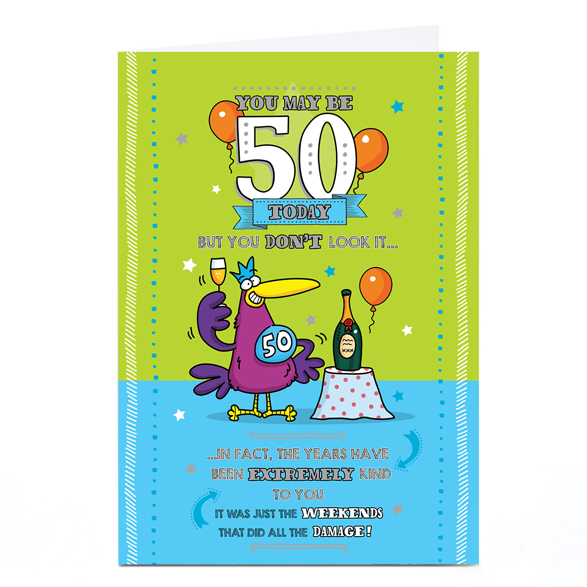 Personalised 50th Birthday Card - The Years Have Been Kind