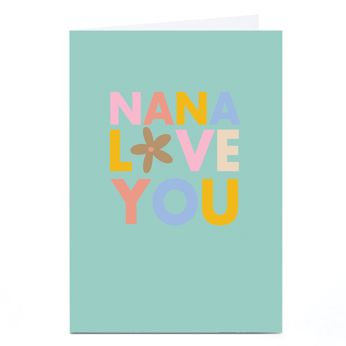 Personalised Birthday Card - Nana Love You Flower