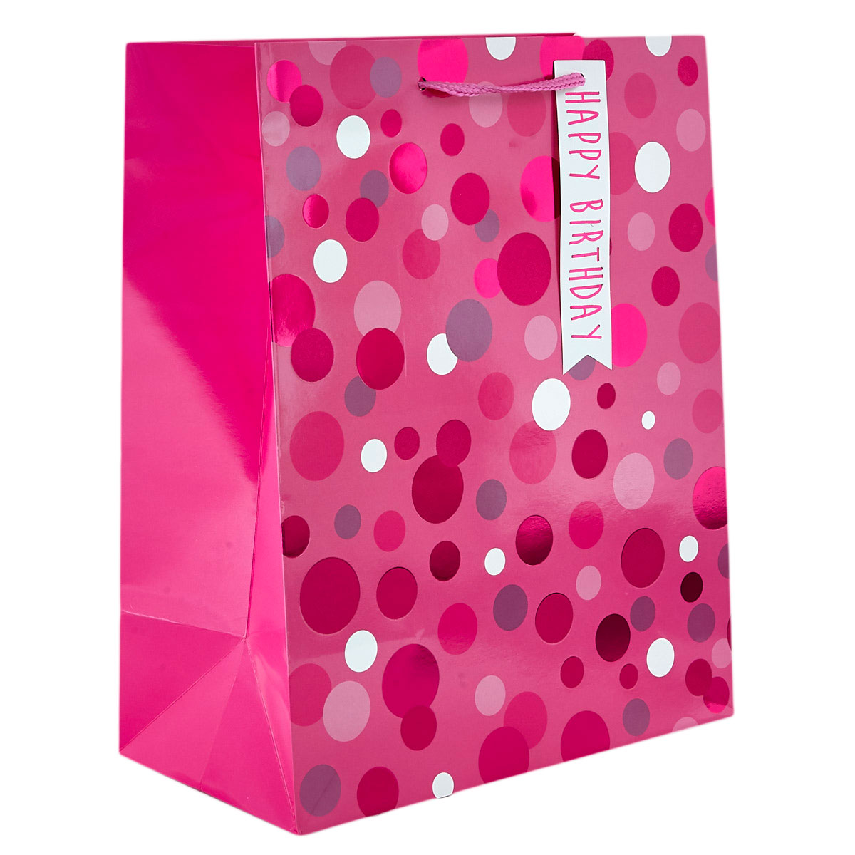 pink glitter gift bags