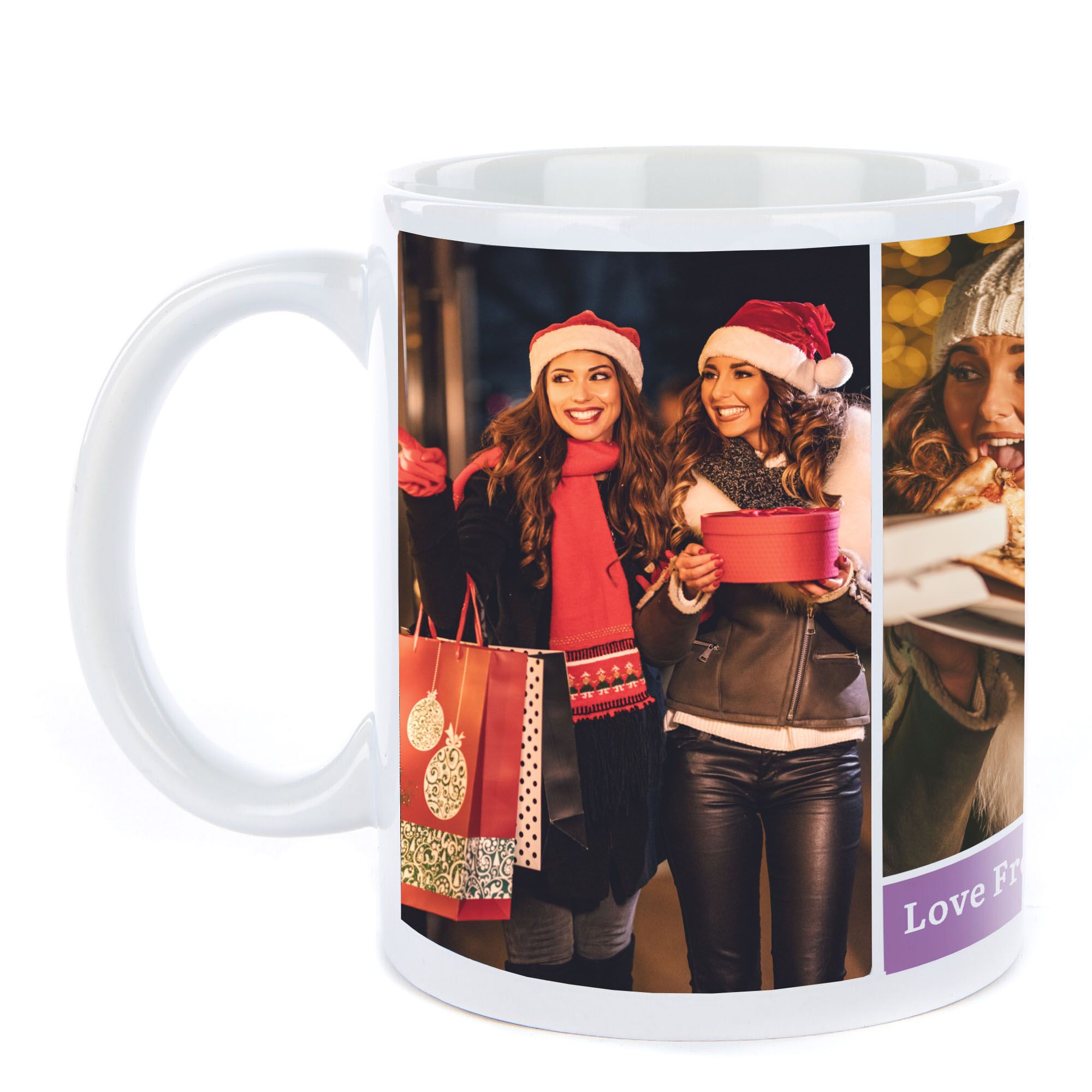 Christmas Photo Mug - 3 Photos & Any Message