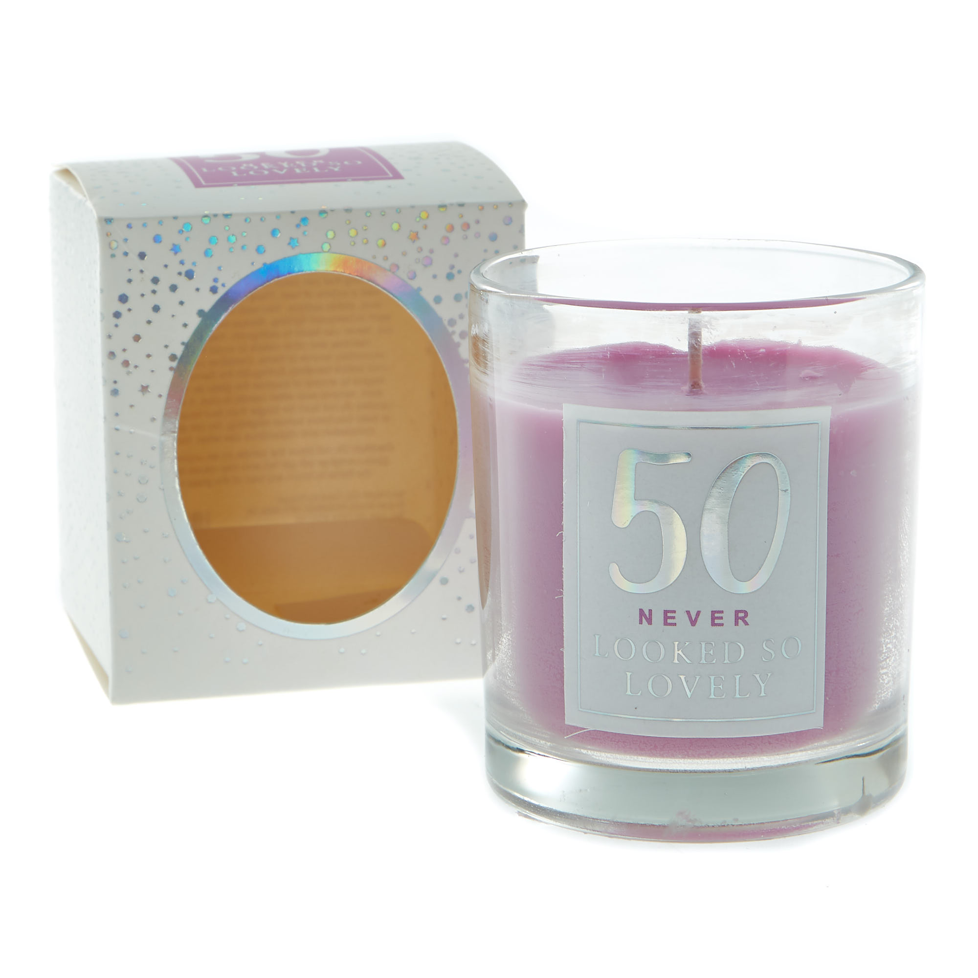 50th Birthday Candle Gift Pink  50th birthday candles, Candles