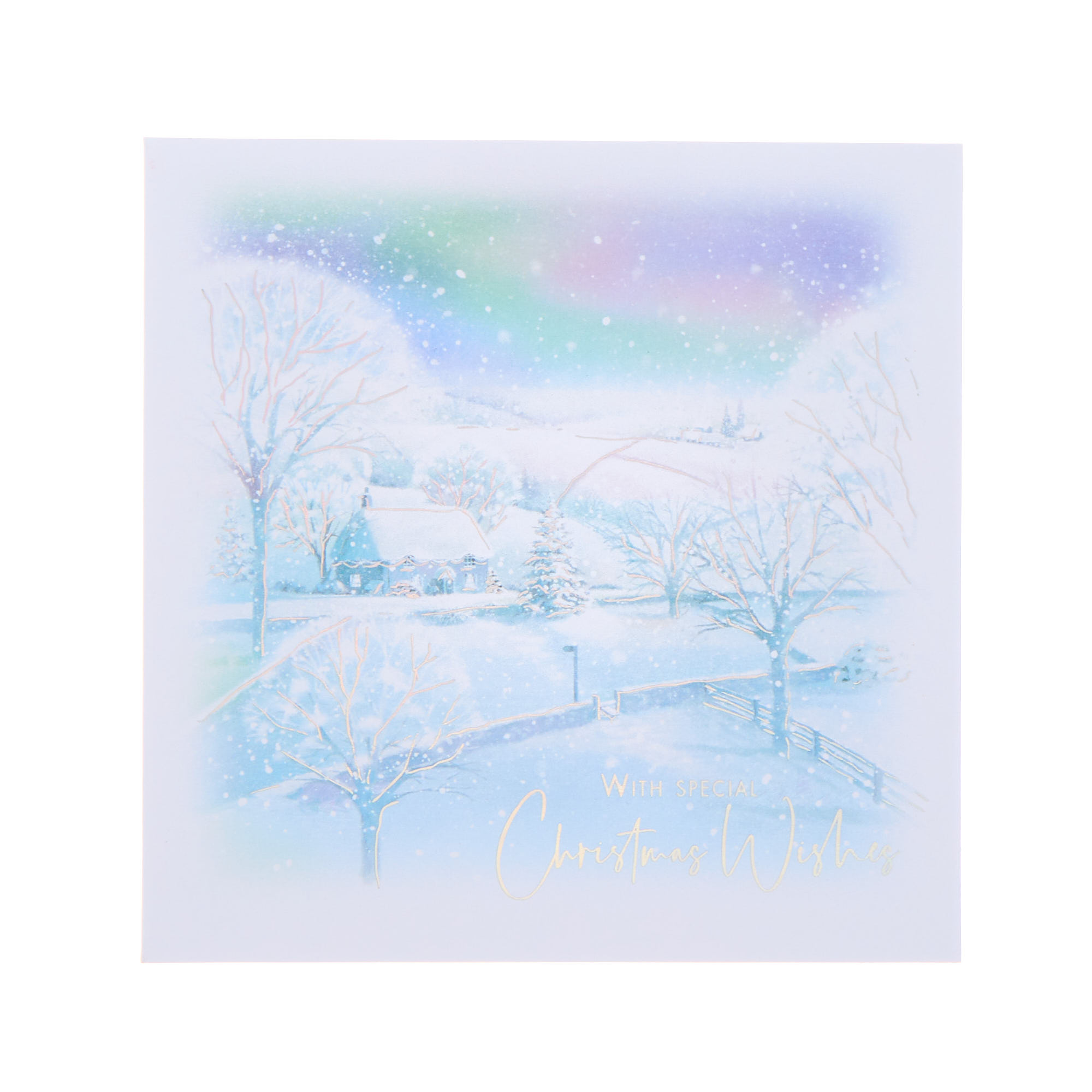 18 Charity Christmas Cards - Iridescent Snow (2 Designs)