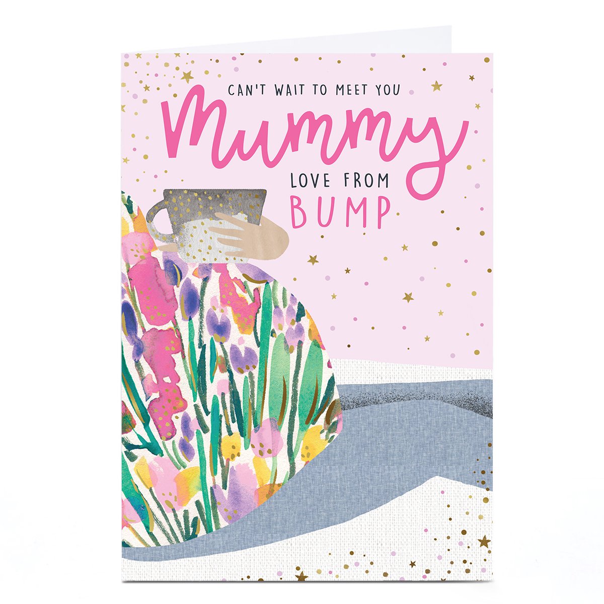 Personalised Pigment Mother's Day Card - Can't Wait To Meet You Mummy, From the Bump