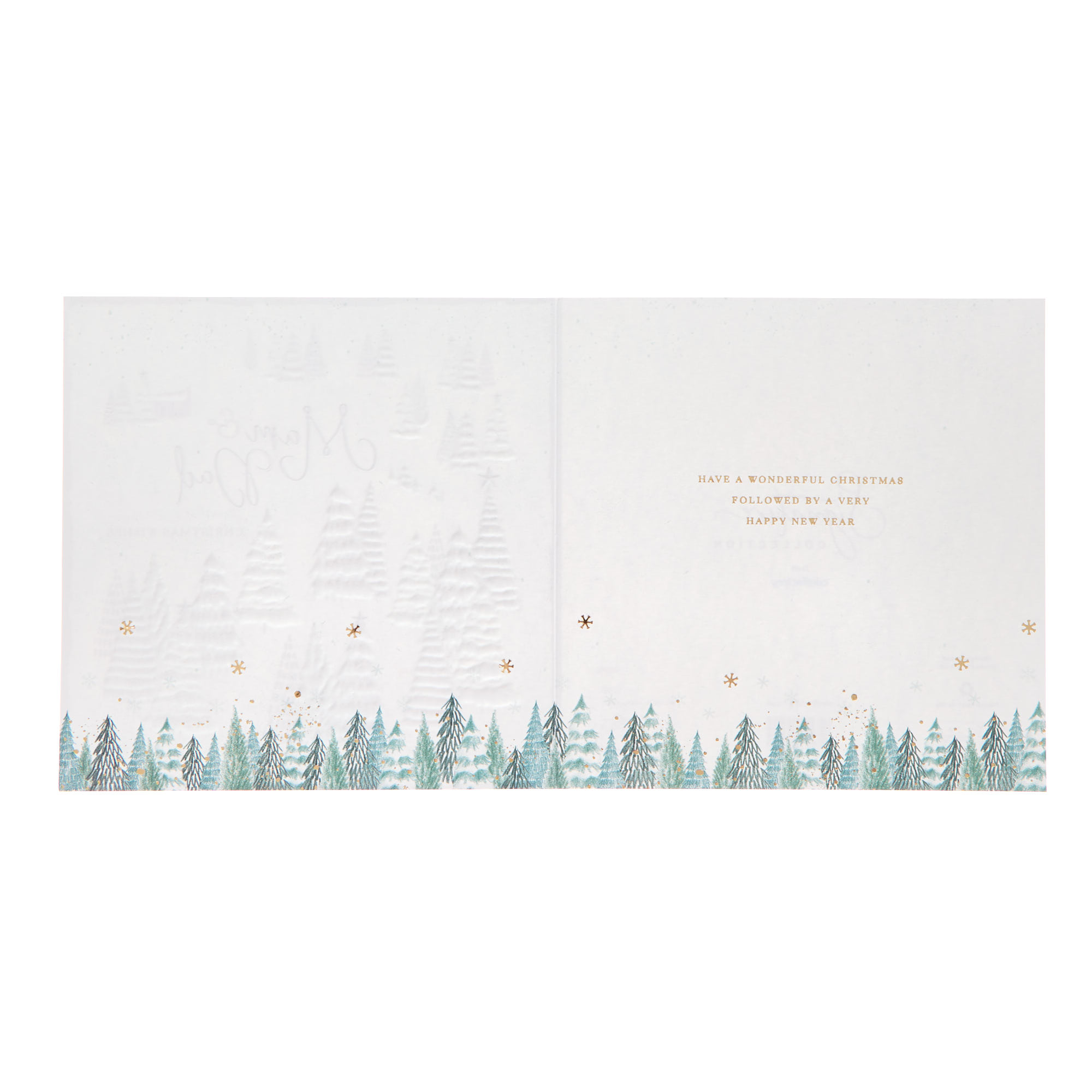 Mam & Dad Trees in Snow Christmas Card