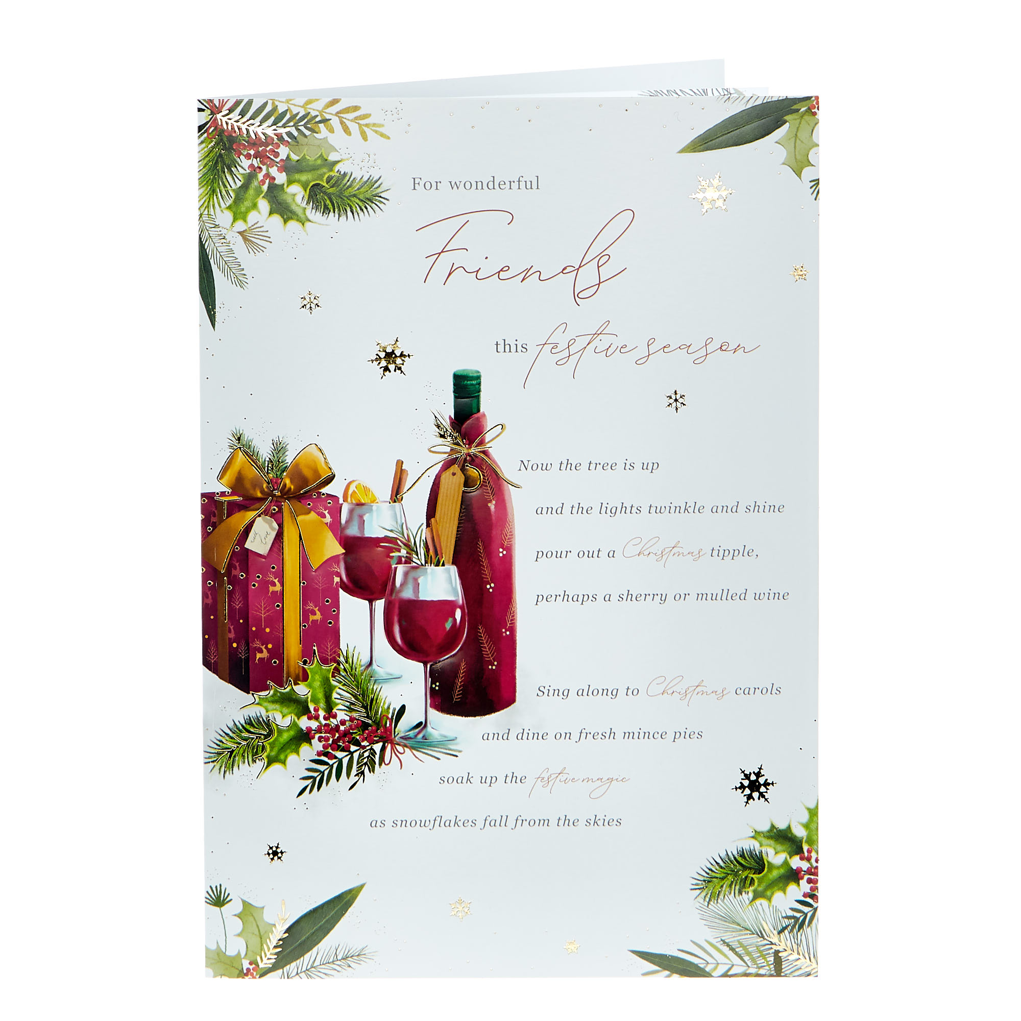 Christmas Card - Wonderful Friends Mulled Wine