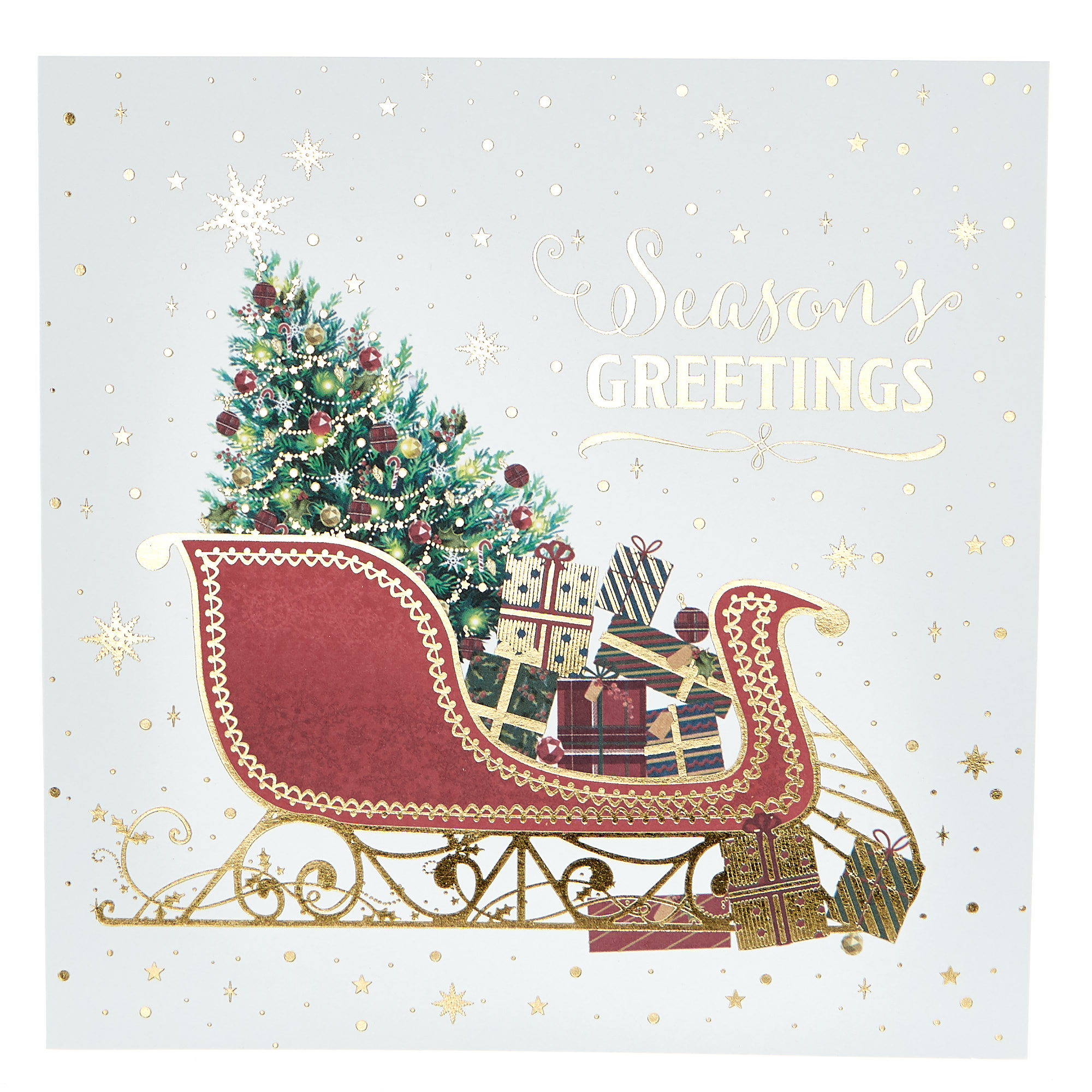 Buy 16 Tree Sleigh Charity Christmas Cards 2 Designs For Gbp 1 99 Card Factory Uk