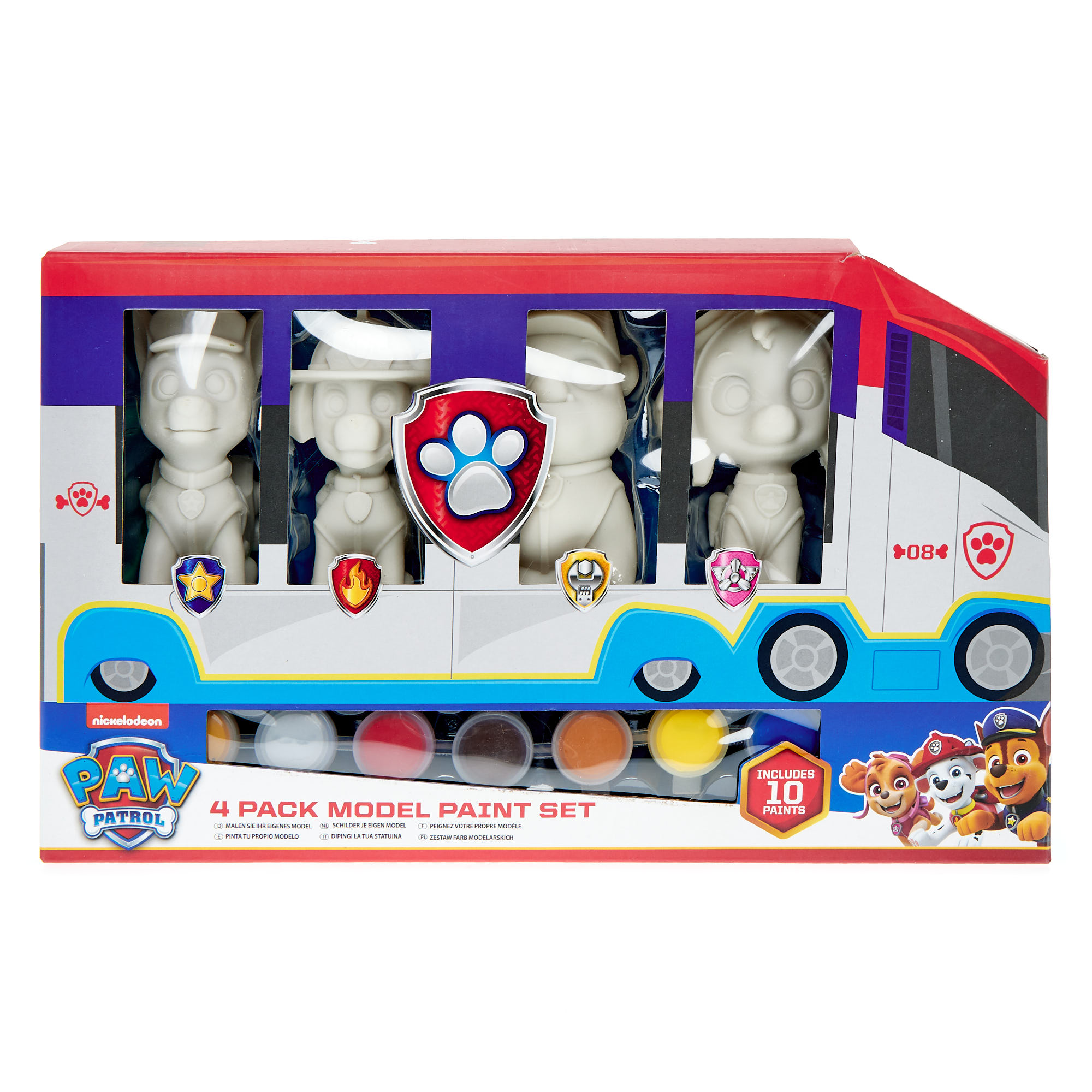 Paw Patrol 4 Pack Model Paint Set