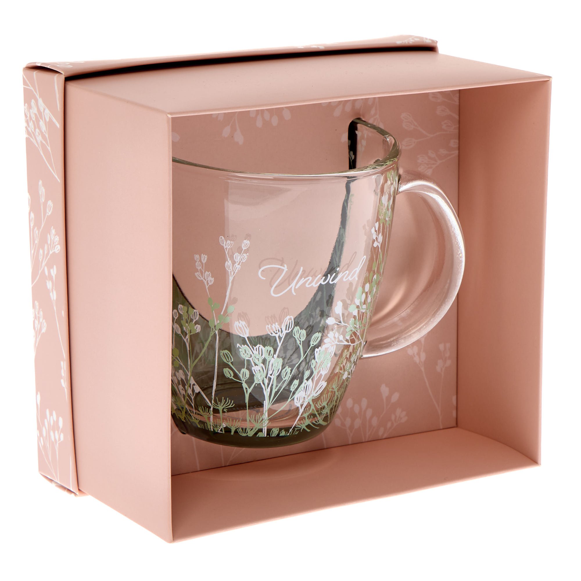 Relax, De-stress & Unwind Glass Mug In A Box