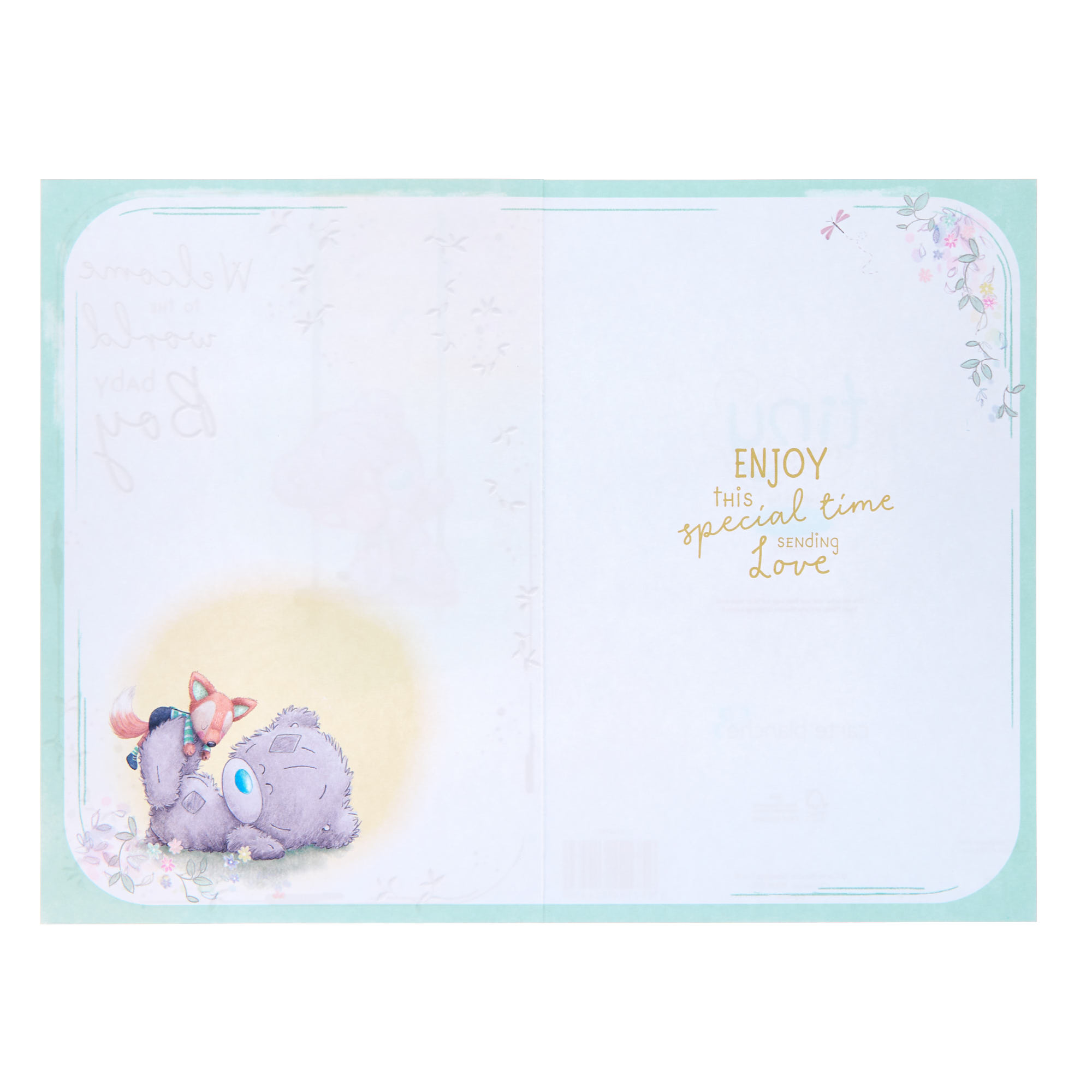 Me To You Tatty Teddy Welcome To The World New Baby Boy Card