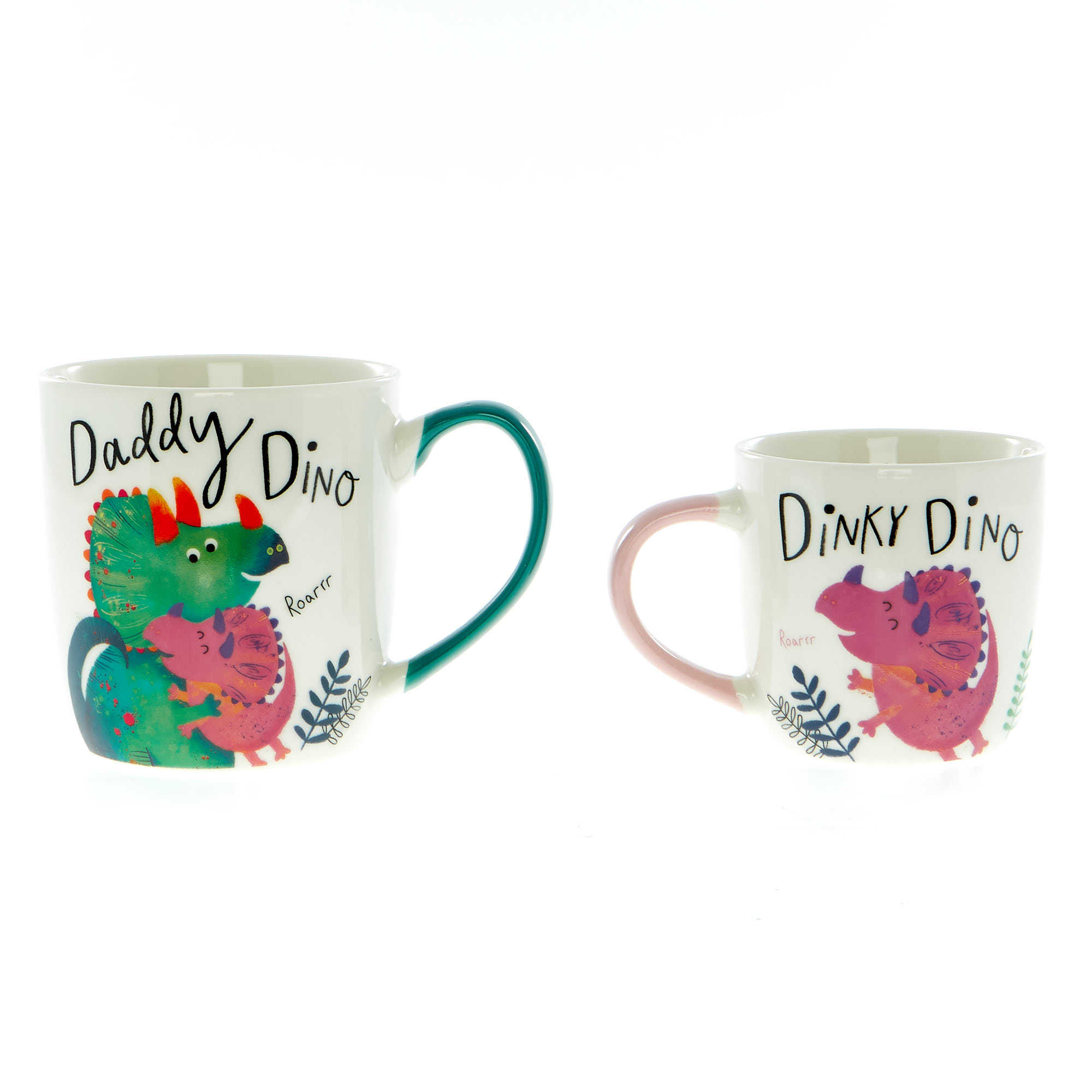 Pink Dino Daddy & Me Twin Mug Set