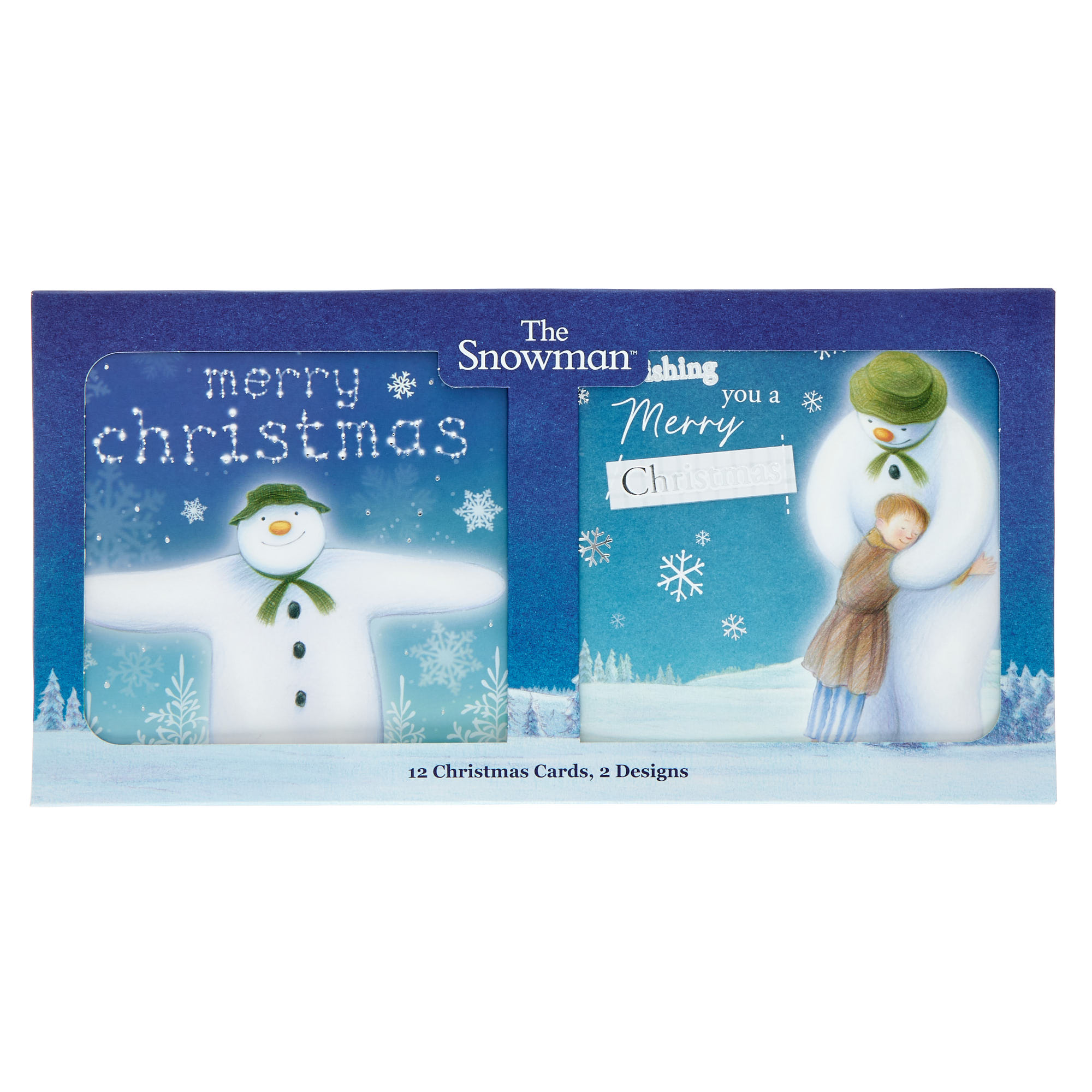 12 Christmas Cards - The Snowman (2 Designs)