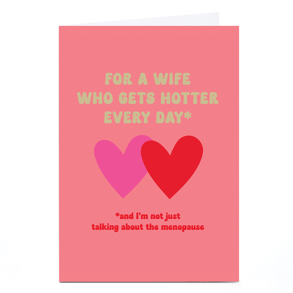 Personalised Valentine's Day Card - Hot Flushes, Wife