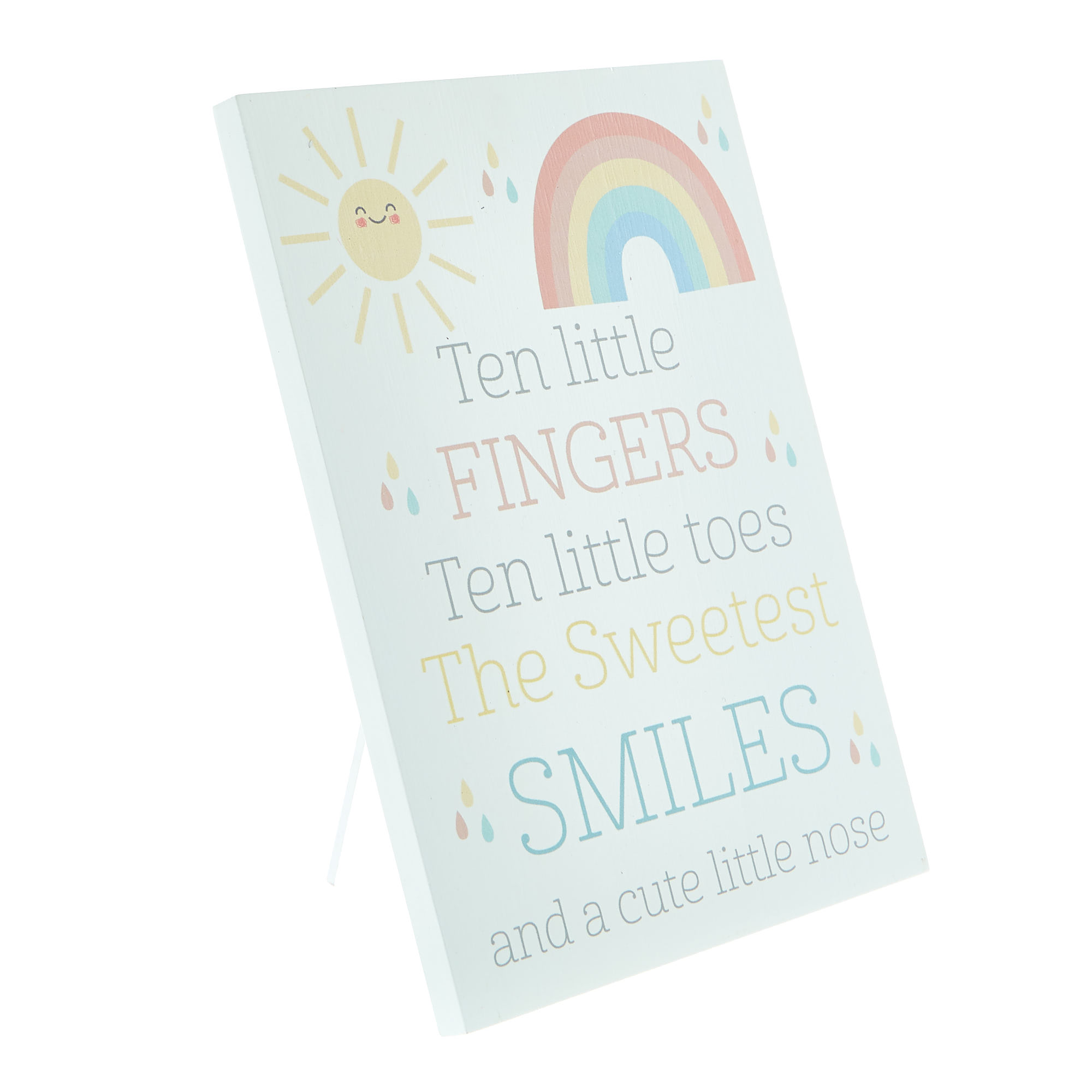 Rainbow Baby Rhyme Decorative Standing Plaque