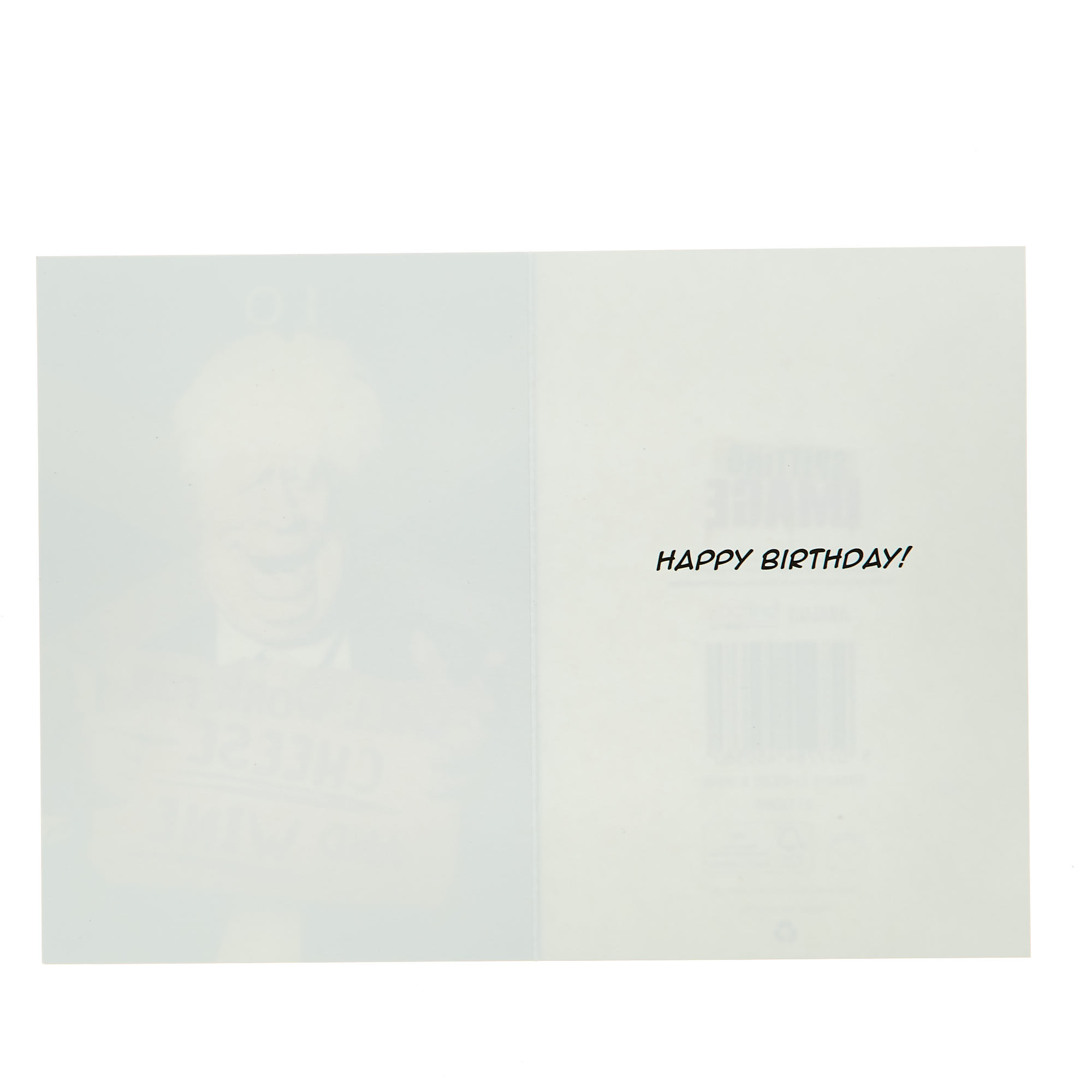 Spitting Image Birthday Card - Will Work For Cheese & Wine